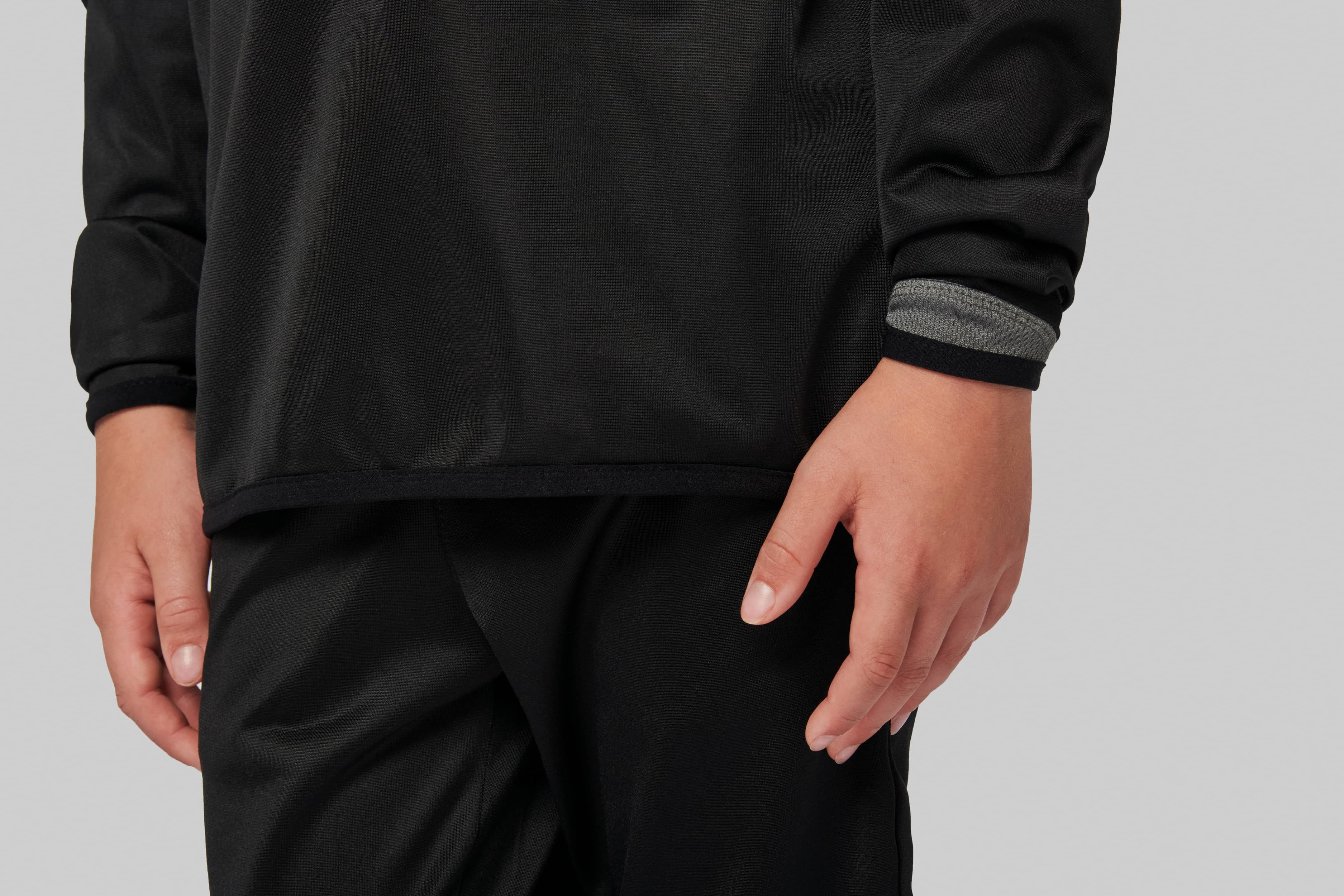 Kinder Trainings-Sweatshirt mit 1/4 Reißverschluss