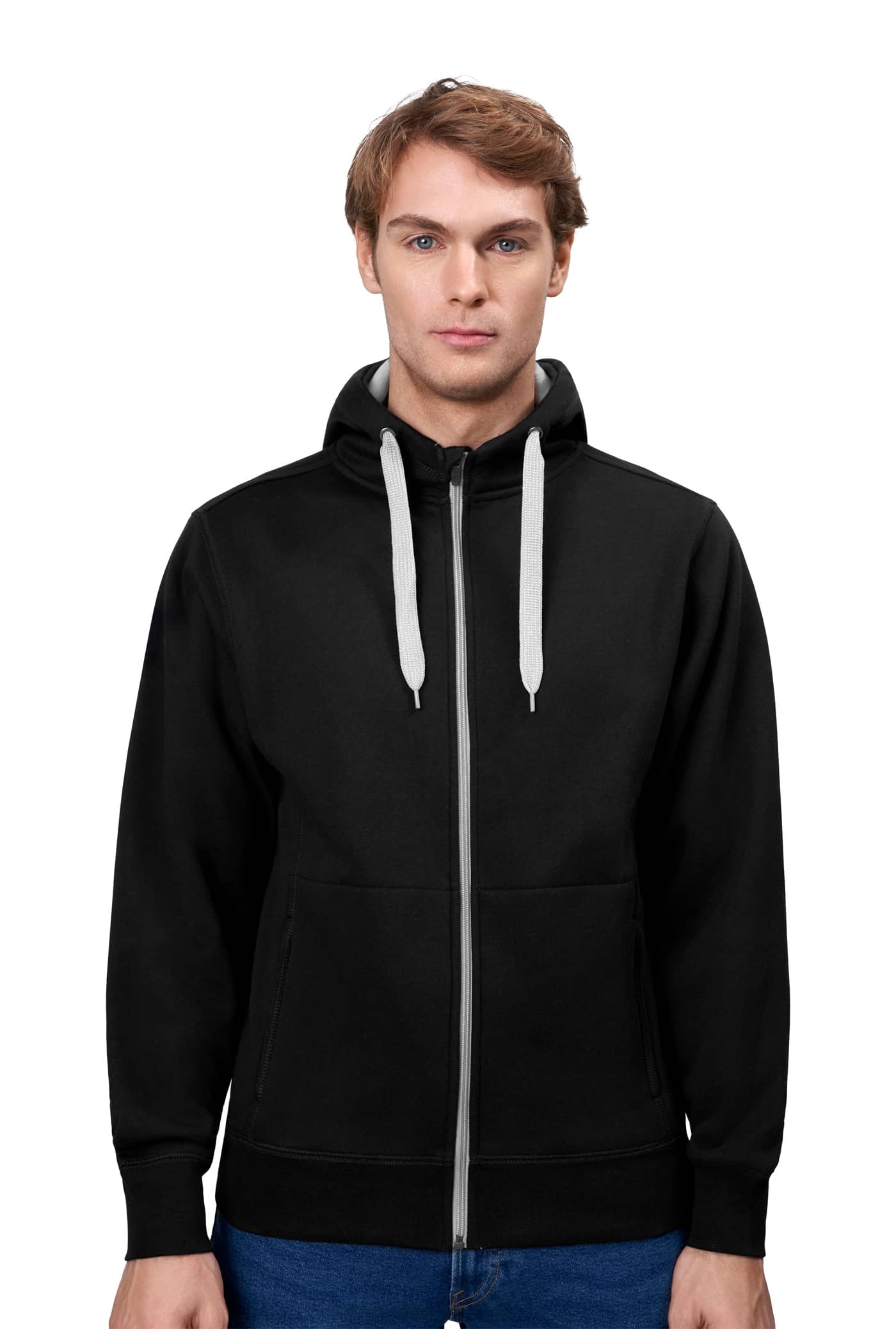 Eingefasste Kapuzensweatjacke