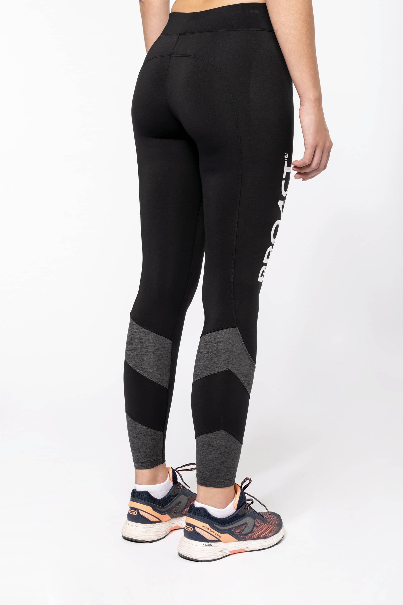 Zweifarbige Damen-Leggings - Black / Dark Grey Heather