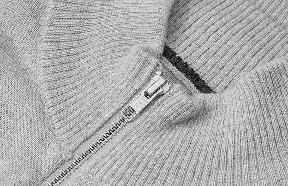 Seven Seas elegante Herren Strickjacke mit Reißverschluss