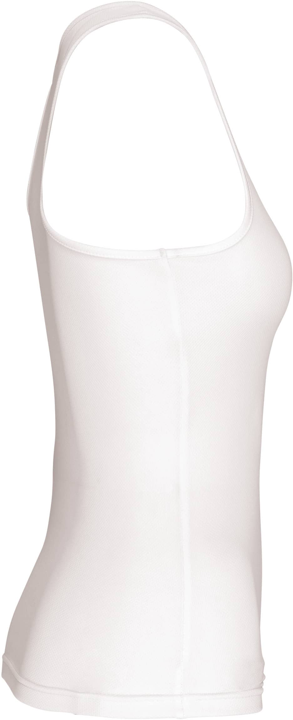 Damen Basic Sport Funktionsshirt ärmellos - White
