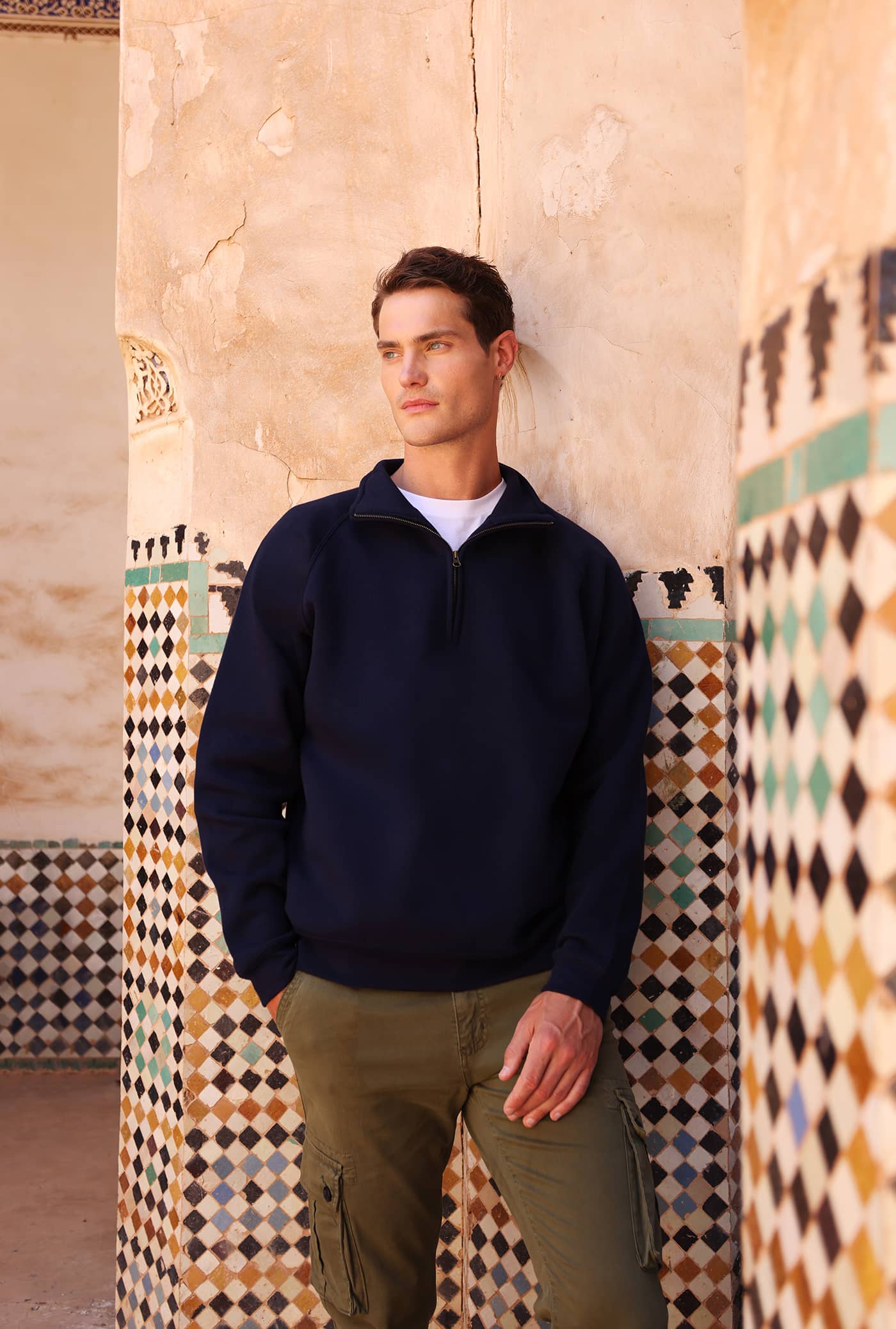 Iconic Premium Zip Neck Sweat
