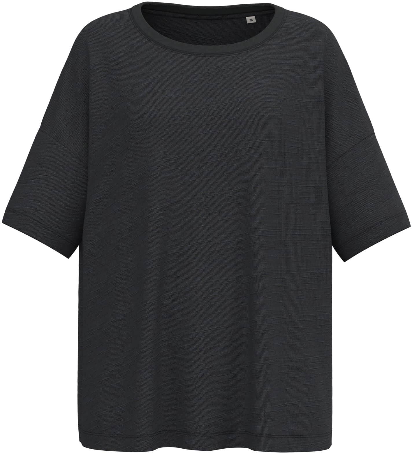 Umweltfreundliches Damen-Slub-Oversize-T-Shirt mit überschnittenen Schultern