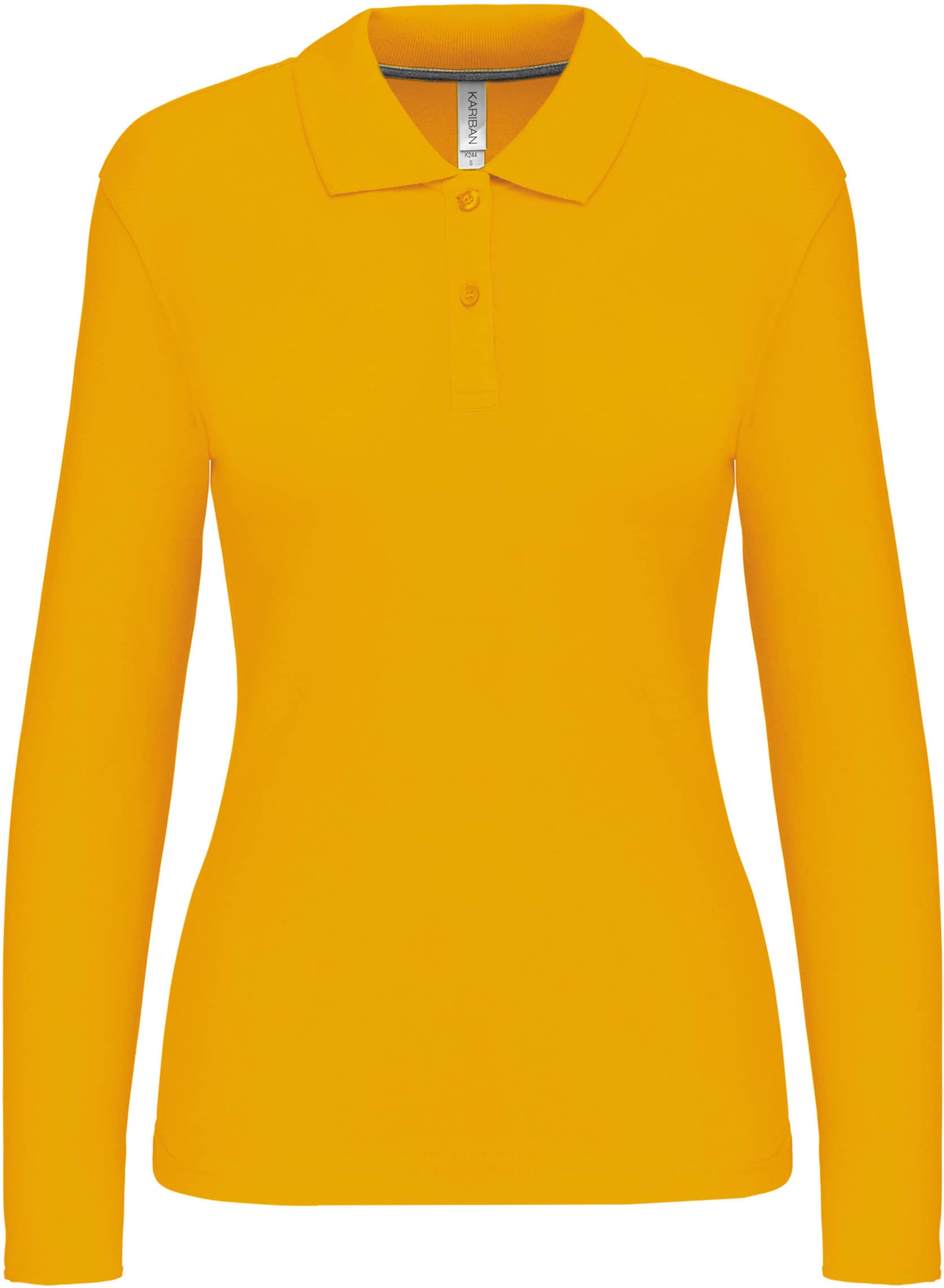 Damen Piqué Poloshirt Langarm