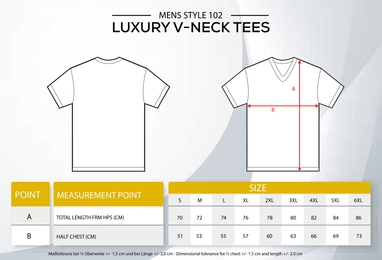 Men´s Luxury V-Neck Tees