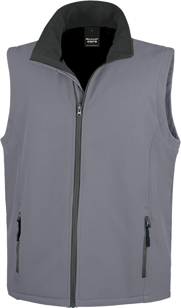 Men's Printable Softshell Bodywarmer with Recycled Fleece Inner