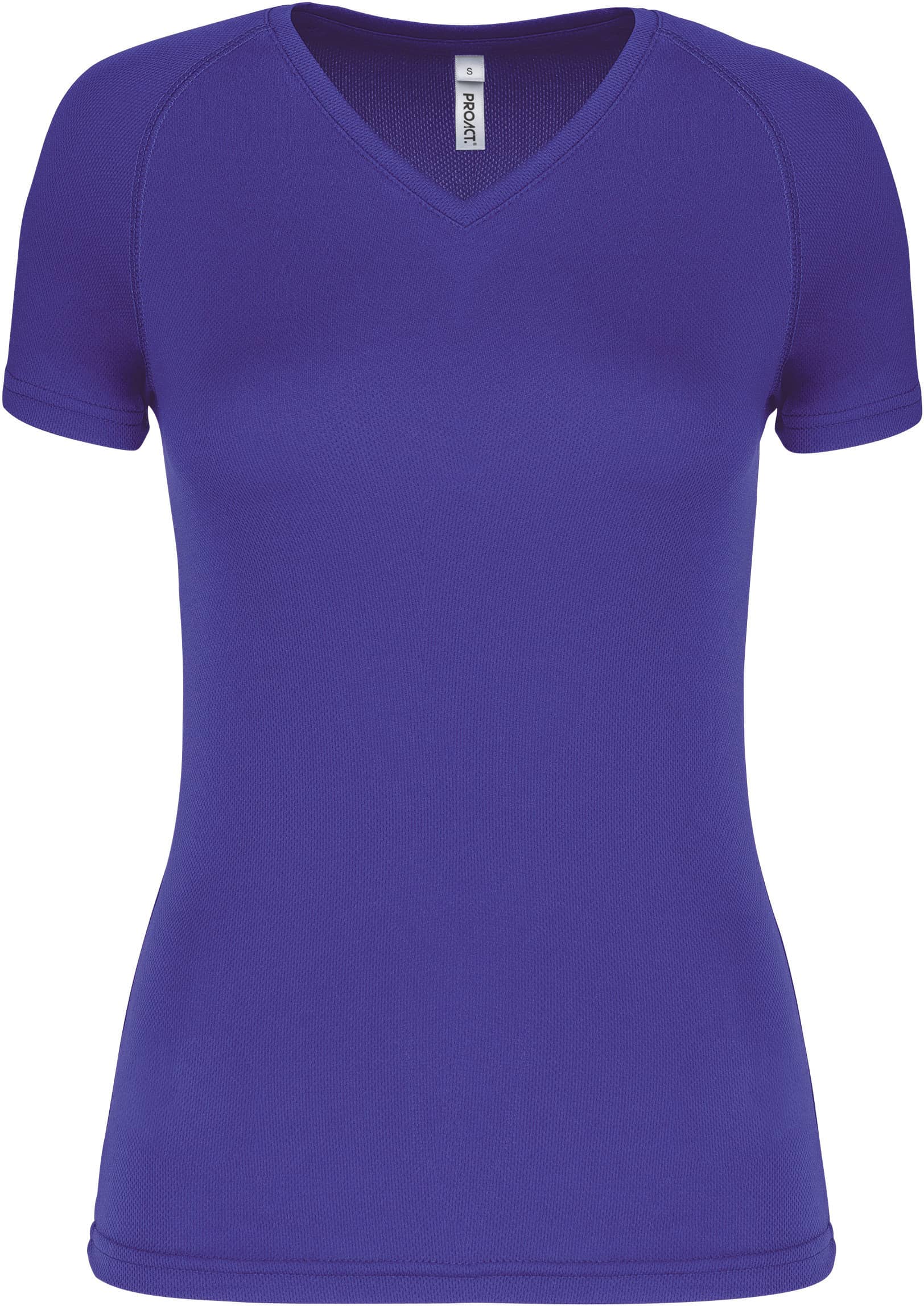 Damen Kurzarm-Sportshirt mit V-Ausschnitt
