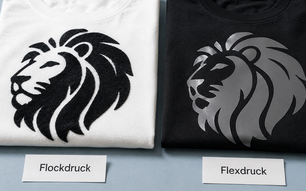 Flex oder Flockdruck