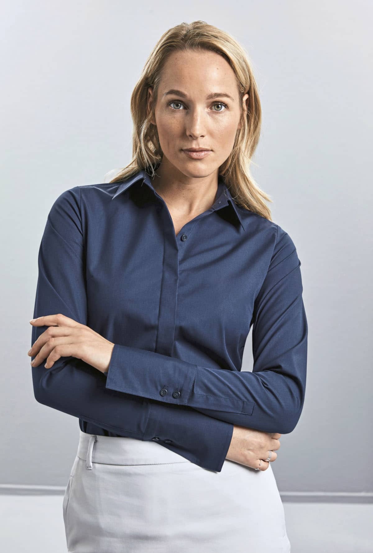 Ladies' Long Sleeve Fitted Ultimate Stretch Shirt