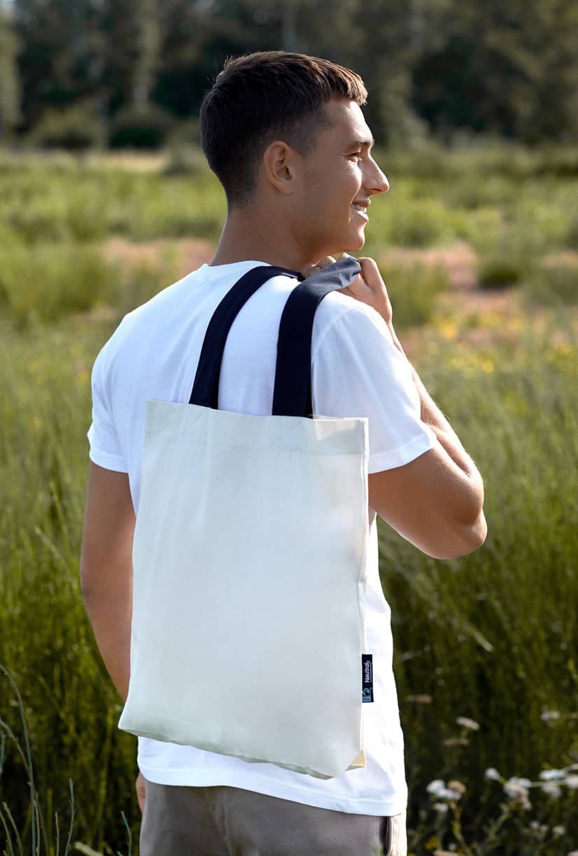Twill Bag With Contrast Handles