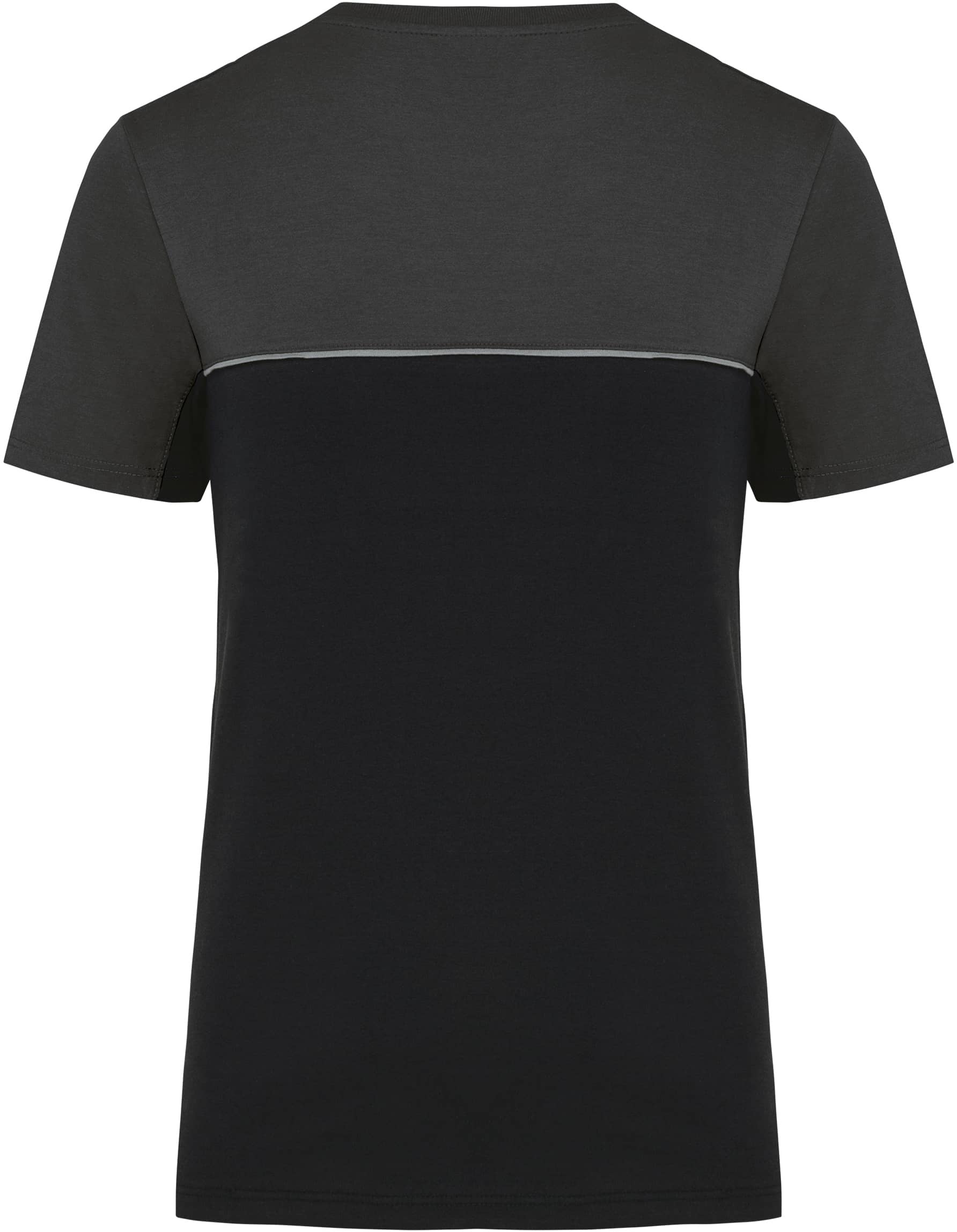 Zweifarbiges umweltfreundliches Unisex-T-Shirt mit kurzen Ärmeln