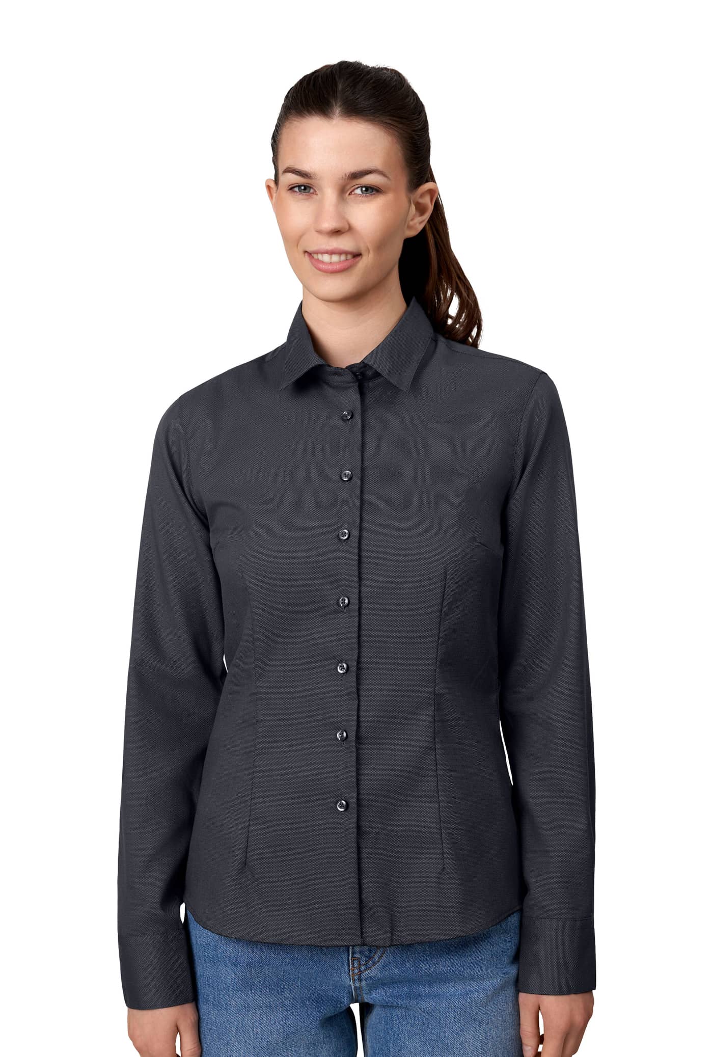 Moderne Business SEVEN SEAS Oxfordbluse Royal für Damen