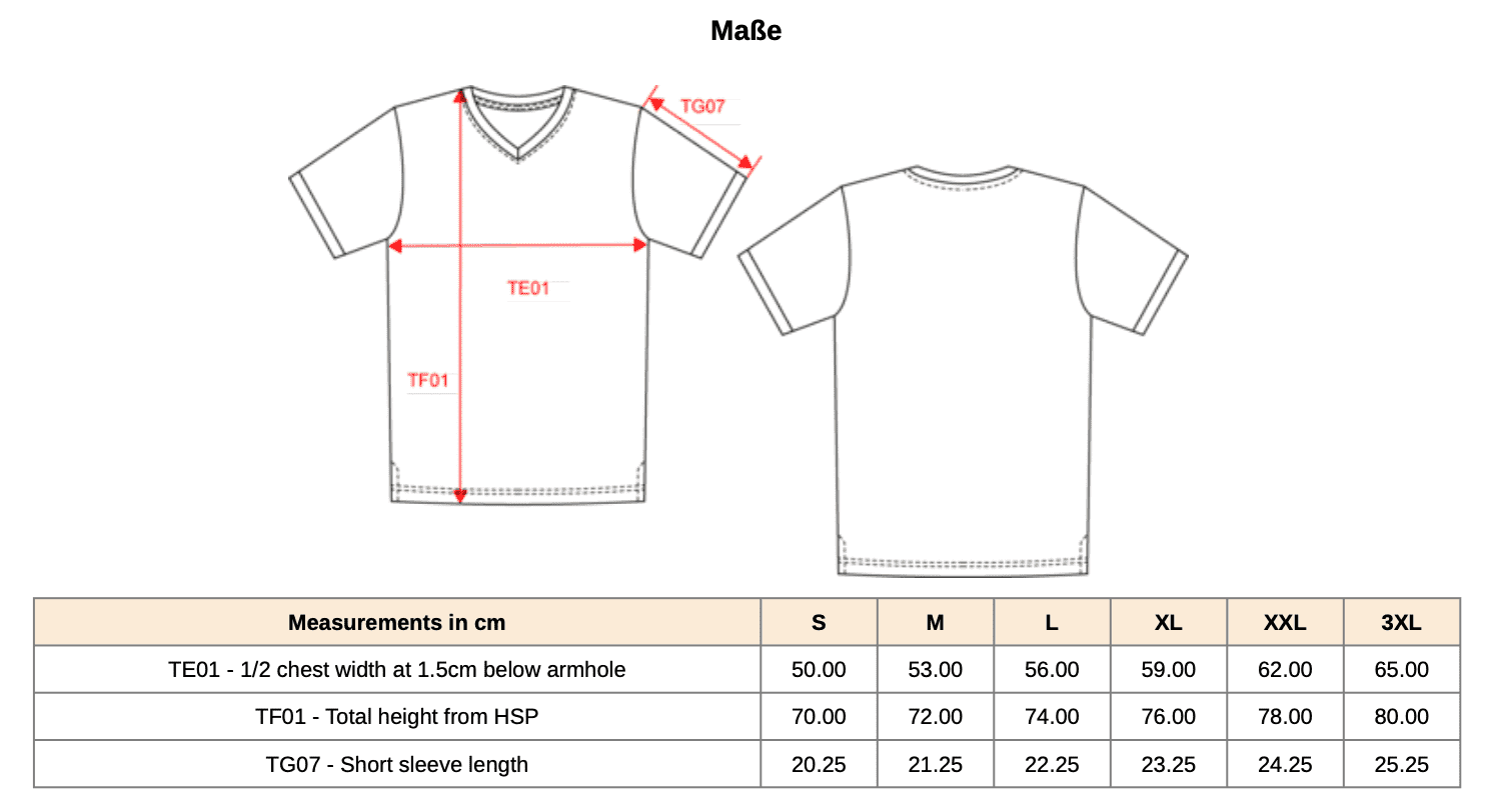 T-Shirt aus Piqué-Trikot mit V-Ausschnitt für Herren