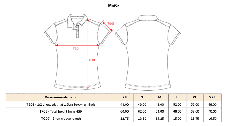 Jersey-Kurzarm-Polohemd für Damen