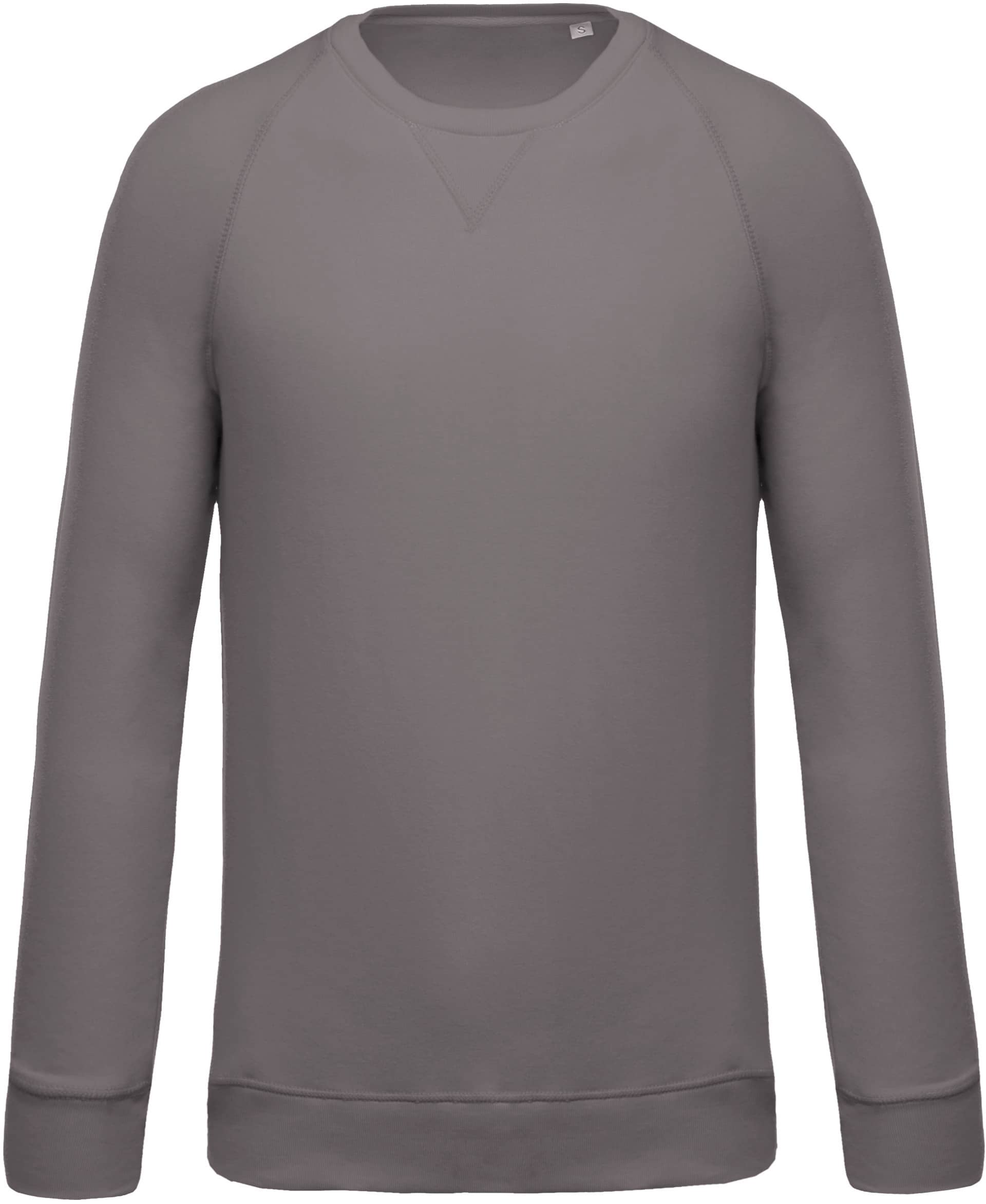 Herren Sweatshirt Bio-Baumwolle Rundhalsausschnitt Raglanärmel