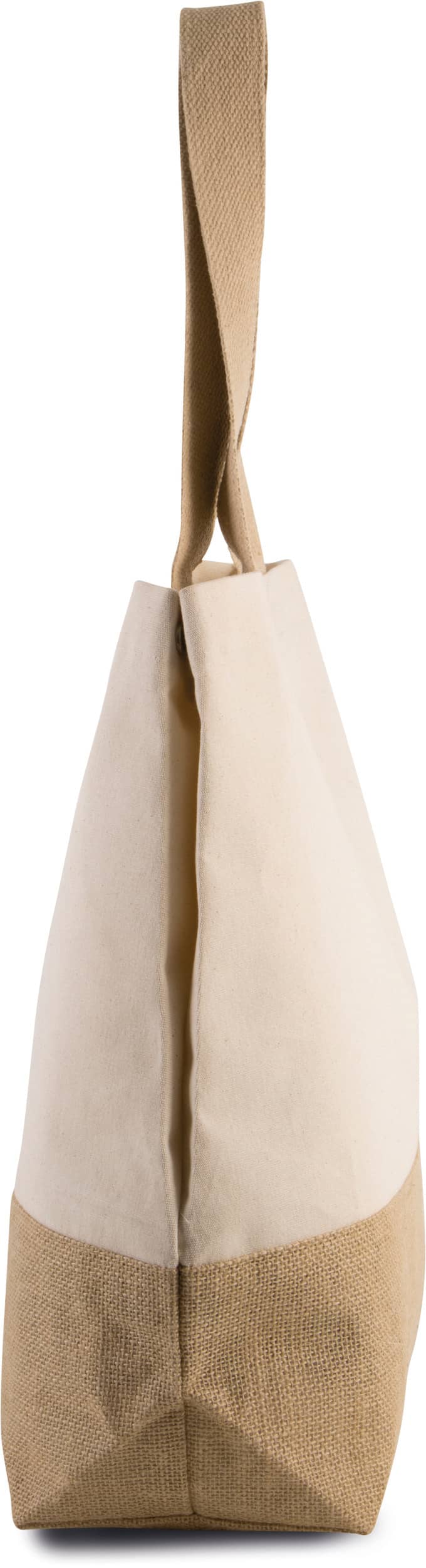 Baumwolltuch-Jute-Shoppingtasche - Natur