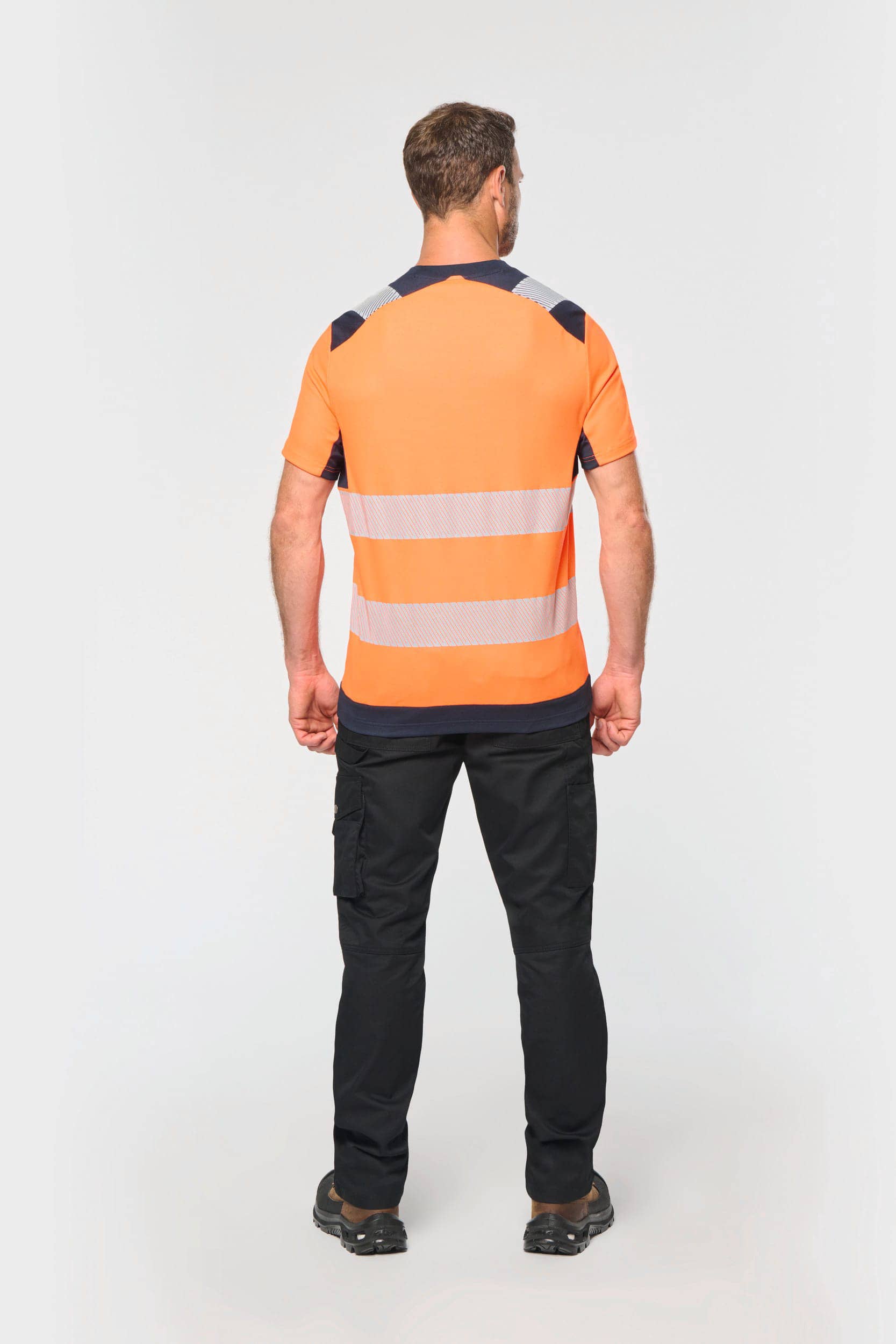Recyceltes Sicherheits-T-Shirt mit Rundhalsausschnitt und kurzen Ärmeln