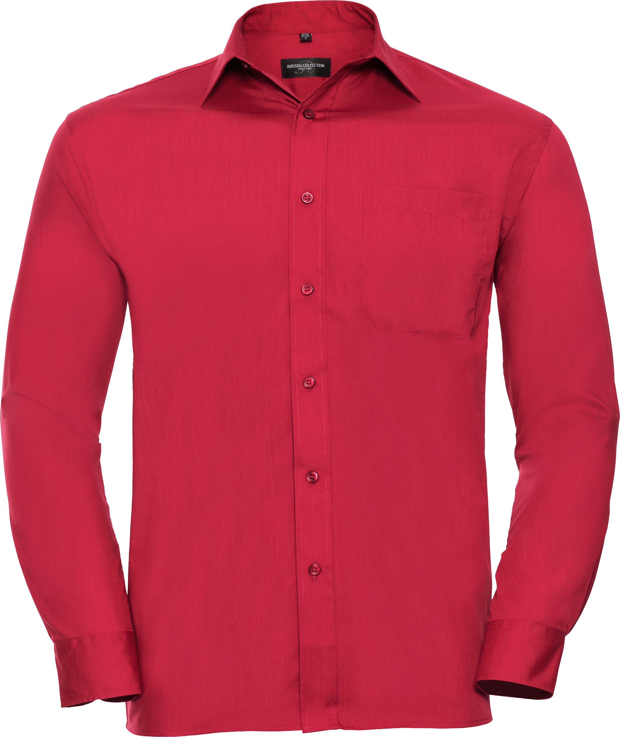 Men's Long Sleeve Classic Polycotton Poplin Shirt
