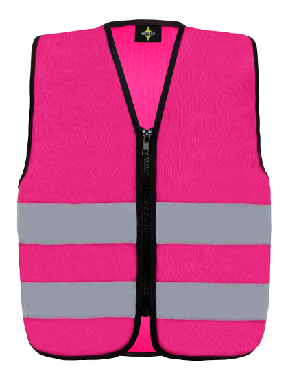Kids´ Hi-Vis Safety Vest With Front Zipper Aalborg