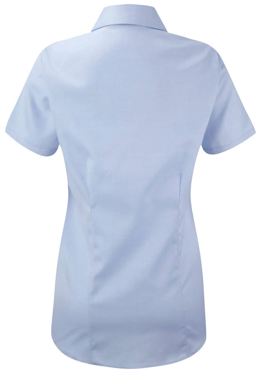 Ladies' Short Sleeve Tailored Herringbone Shirt