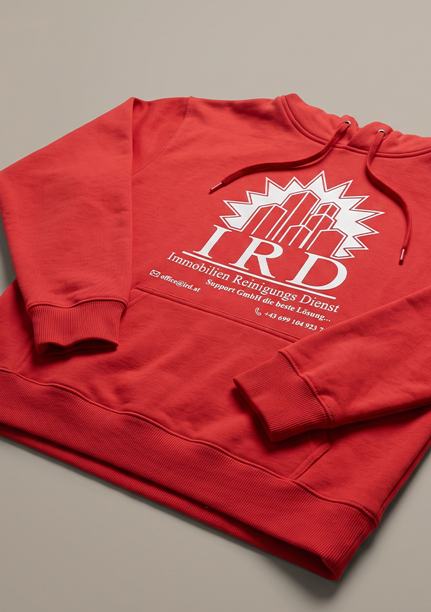 IRD Hoodie mit Siebdruck
