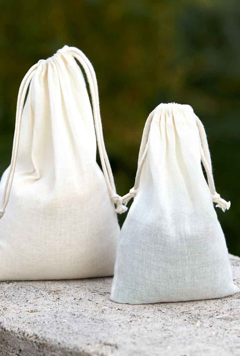 Cotton Bag With Drawstrings (5 Pieces)