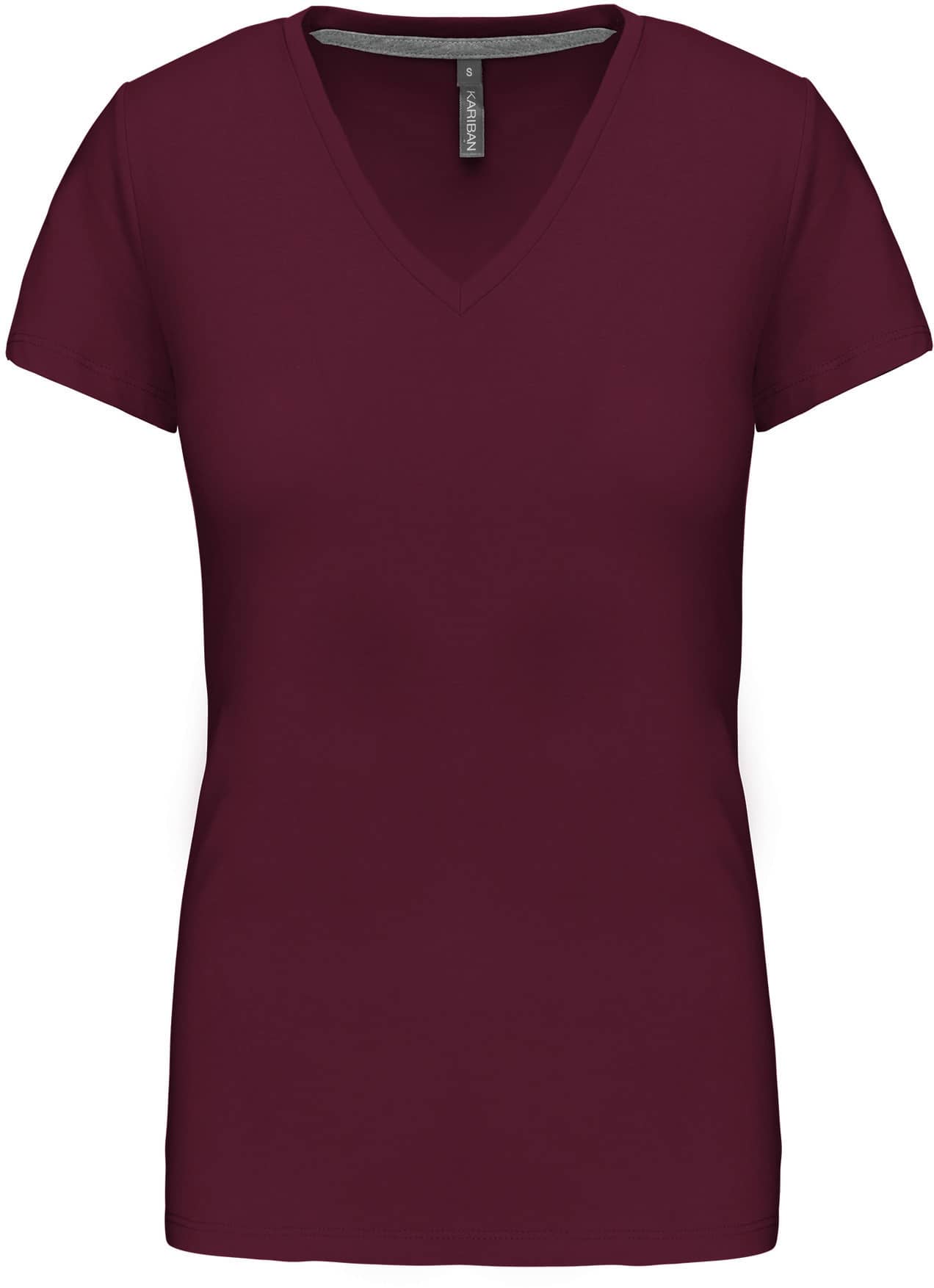 Ladies` Short-sleeved V-Neck T-Shirt