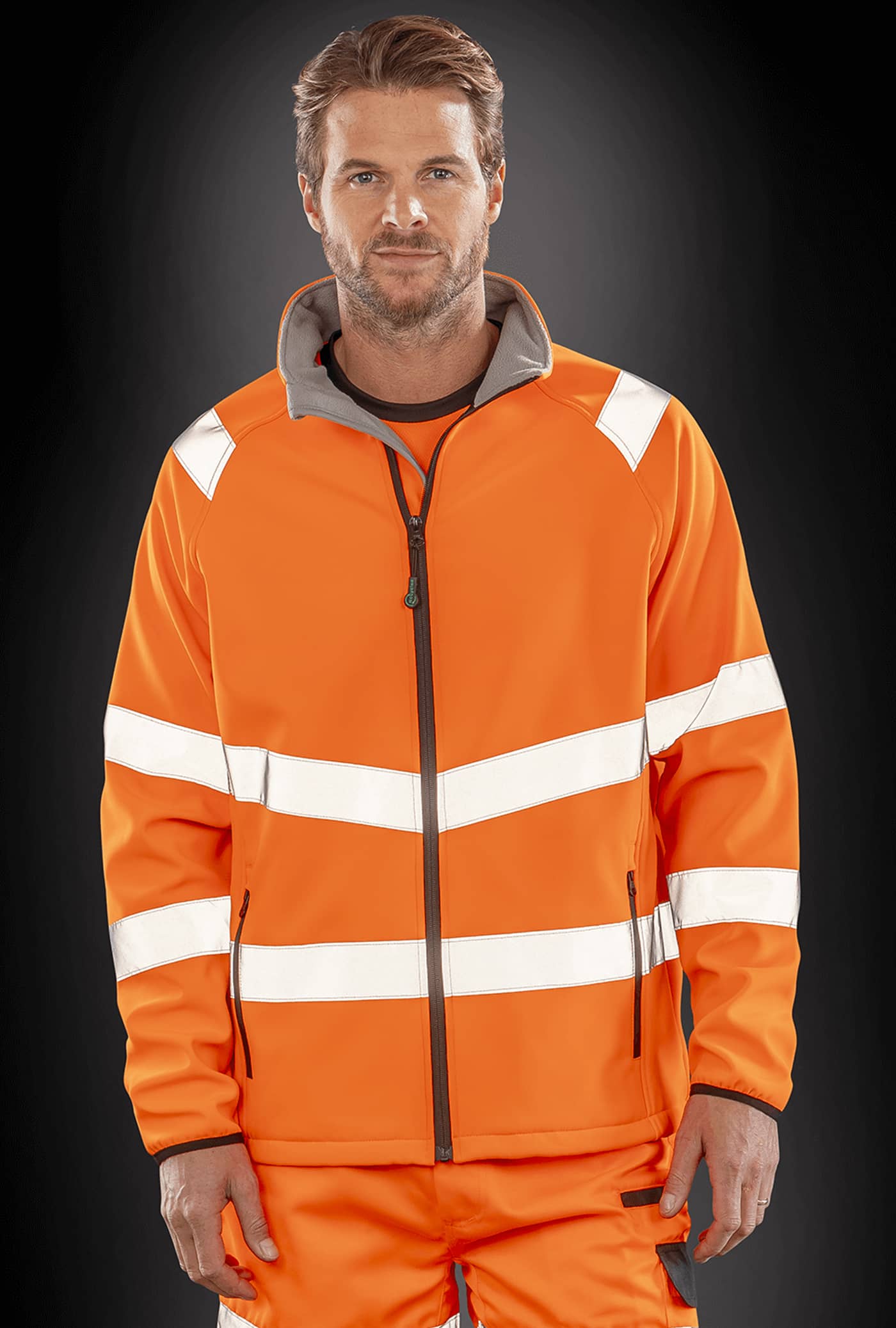 Recycled Printable Safety Softshell Jacket