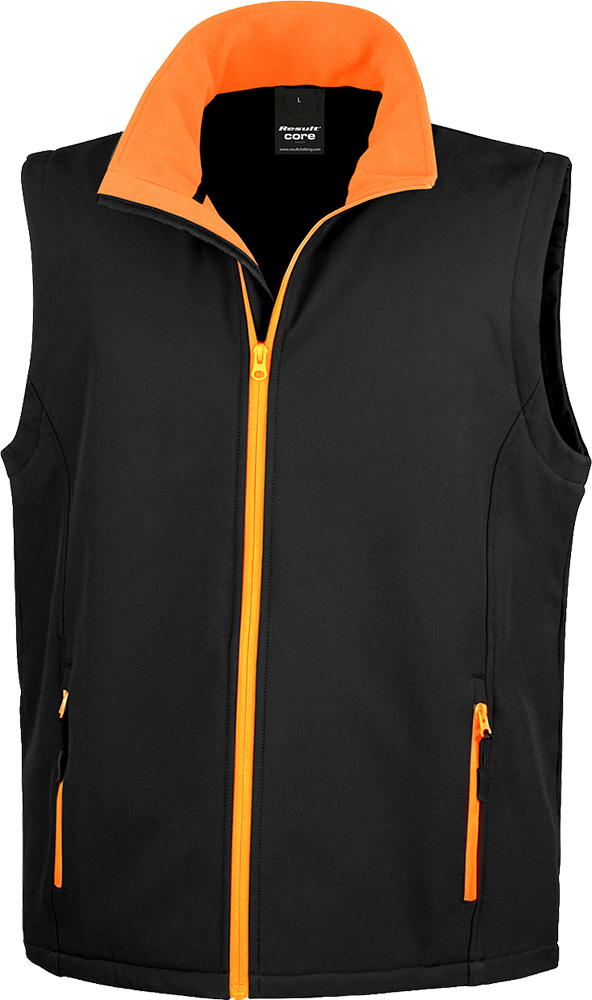 Men's Printable Softshell Bodywarmer with Recycled Fleece Inner