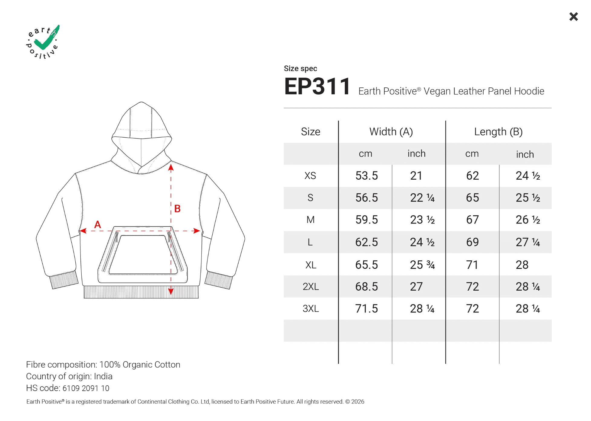 Vegan Leather Panel Hoodie