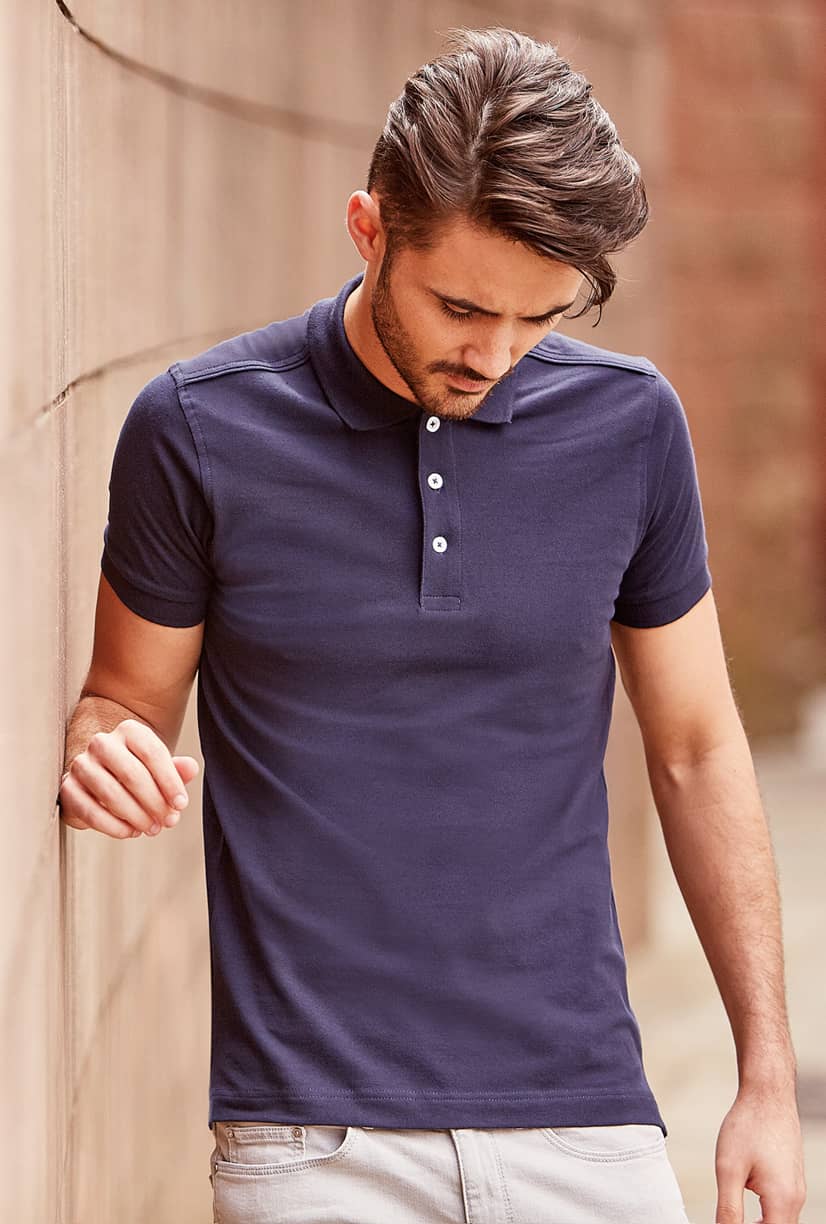 Men's Fitted Stretch Polo