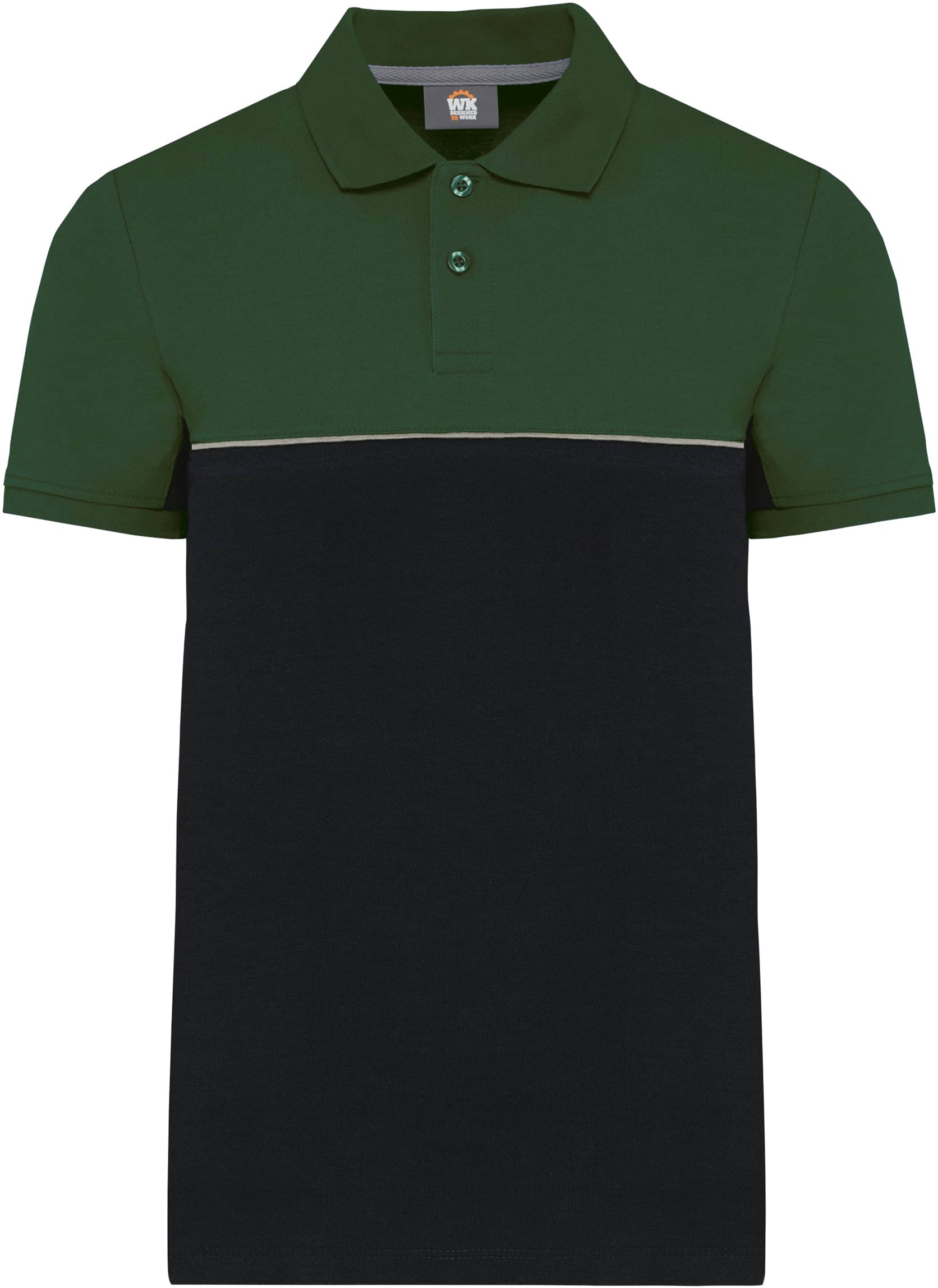 Zweifarbiges Kurzarm-Unisex-Polohemd