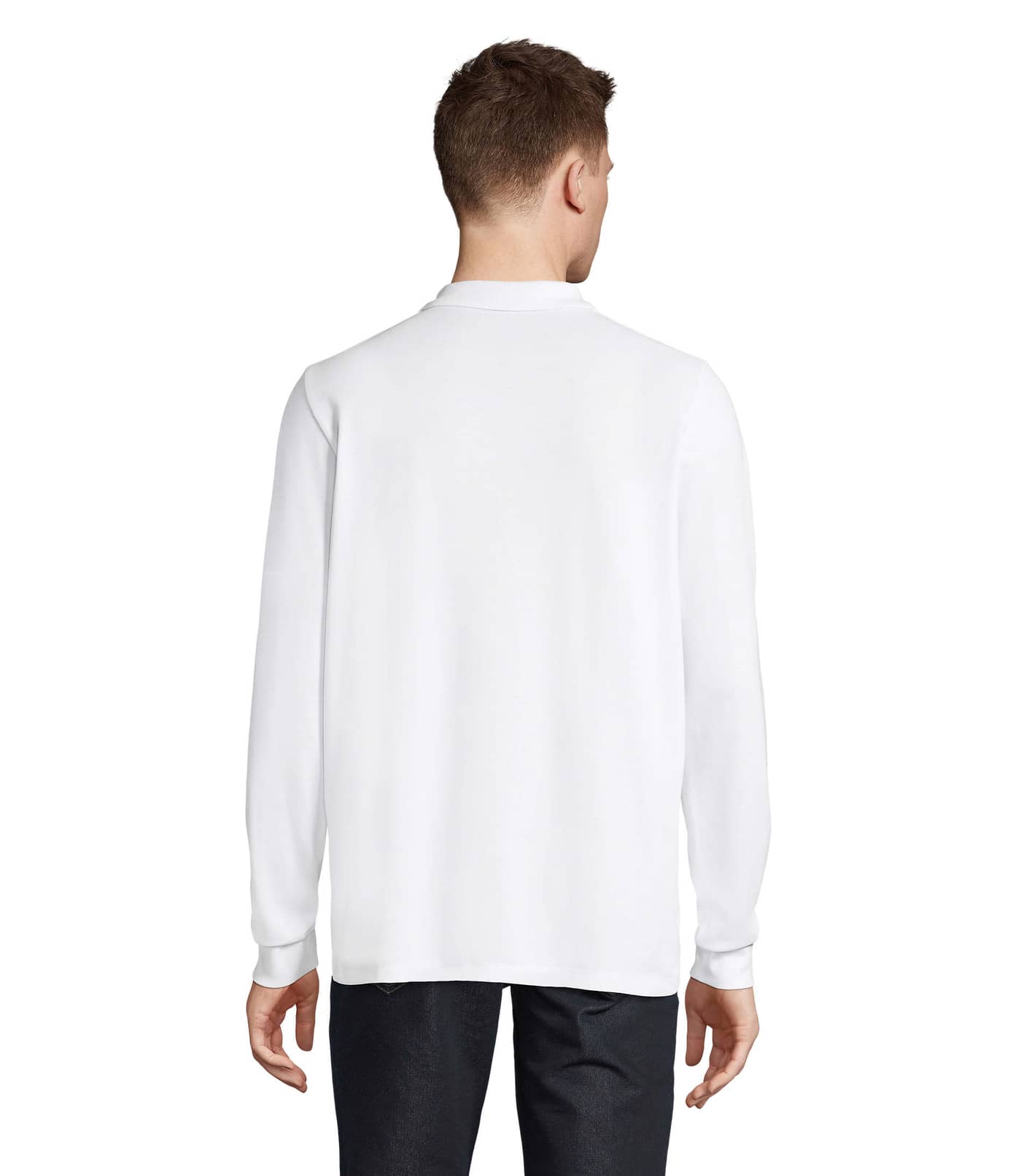 Unisex Long Sleeve Polycotton Polo Shirt