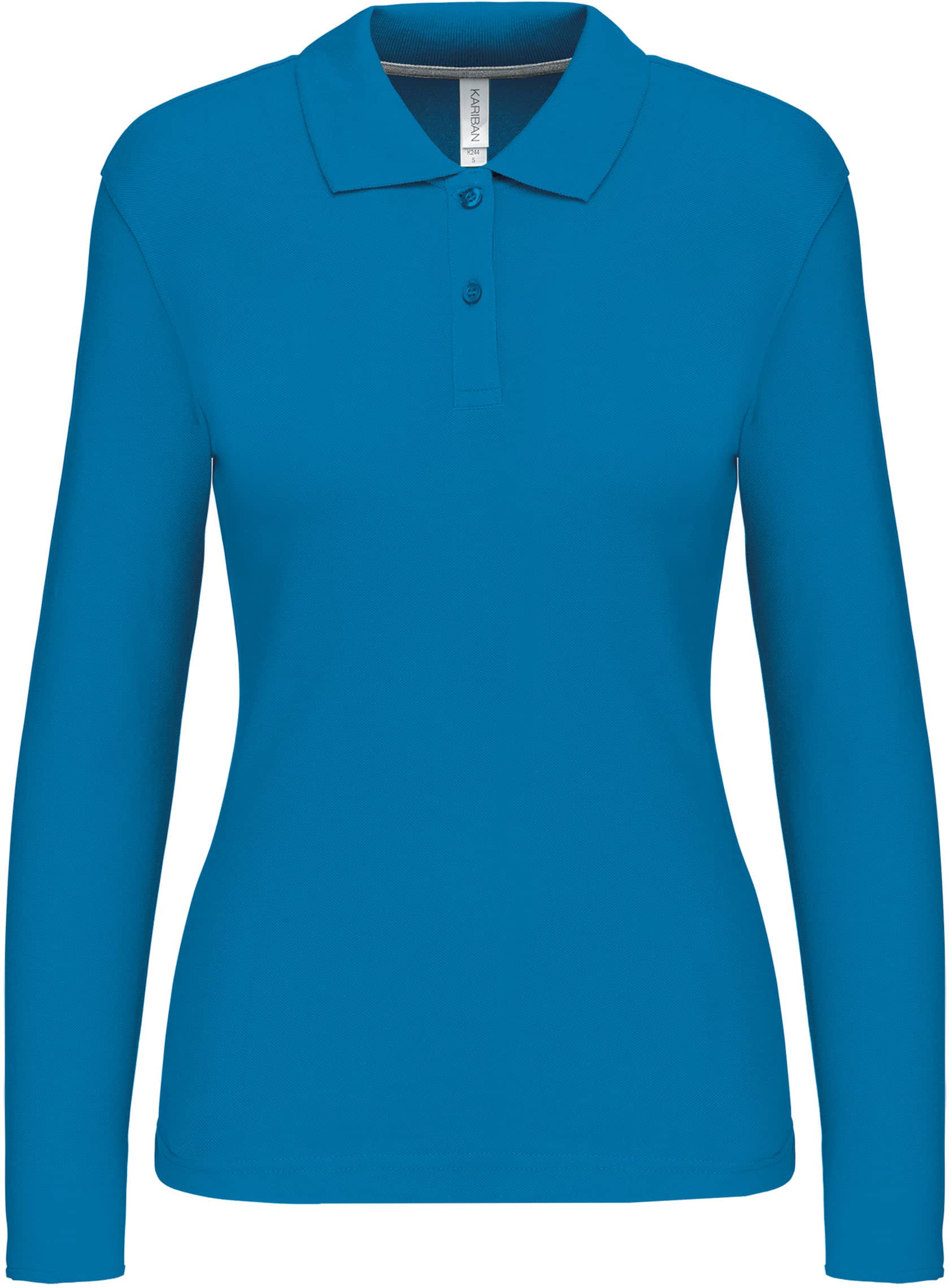 Damen Piqué Poloshirt Langarm