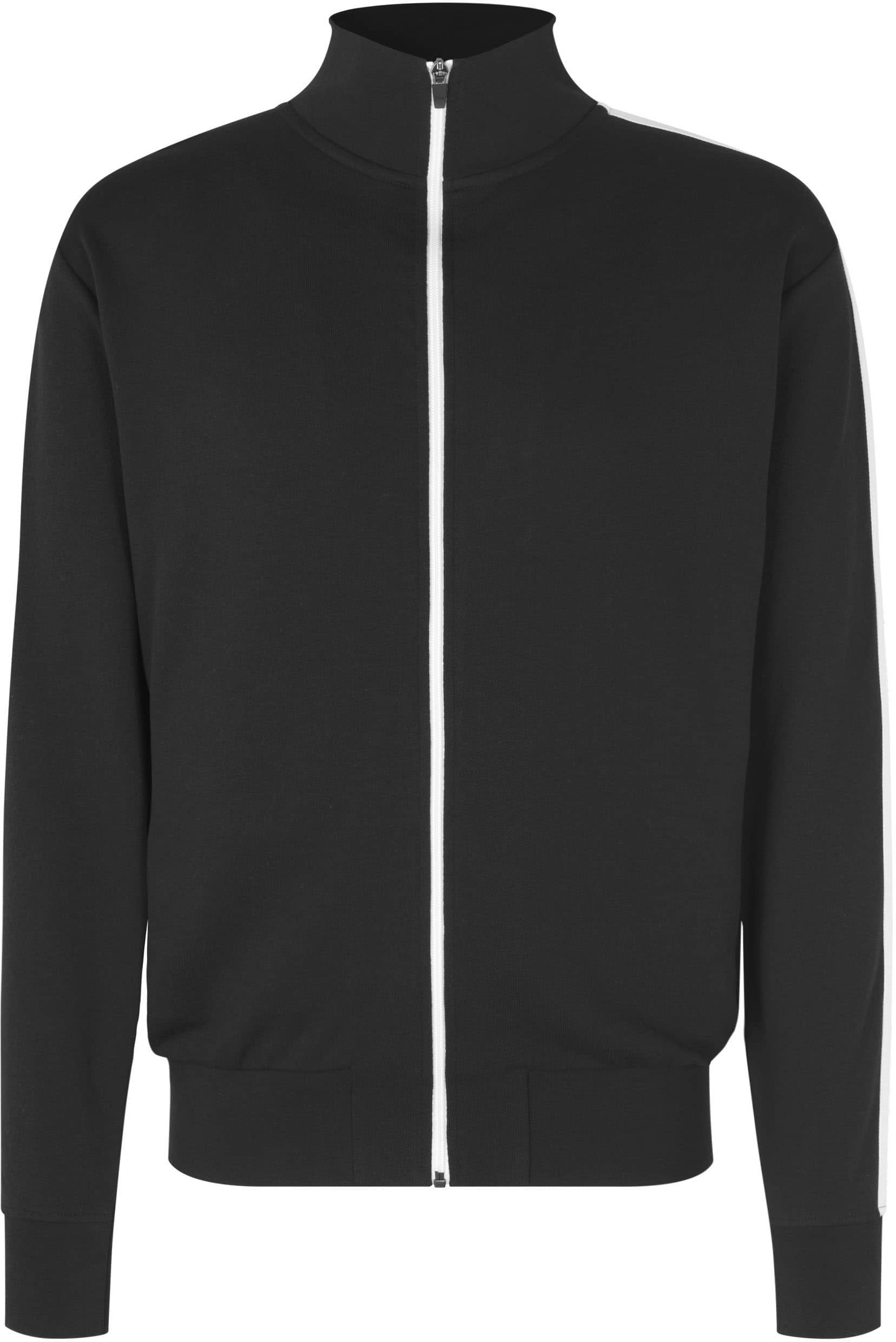 Klassische Kontrast Sweatjacke
