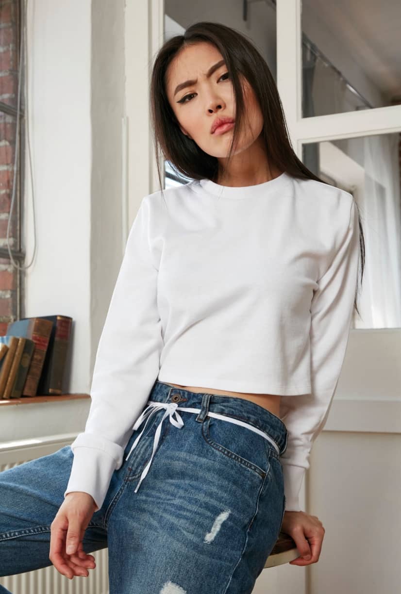 Ladies´ Terry Cropped Crew