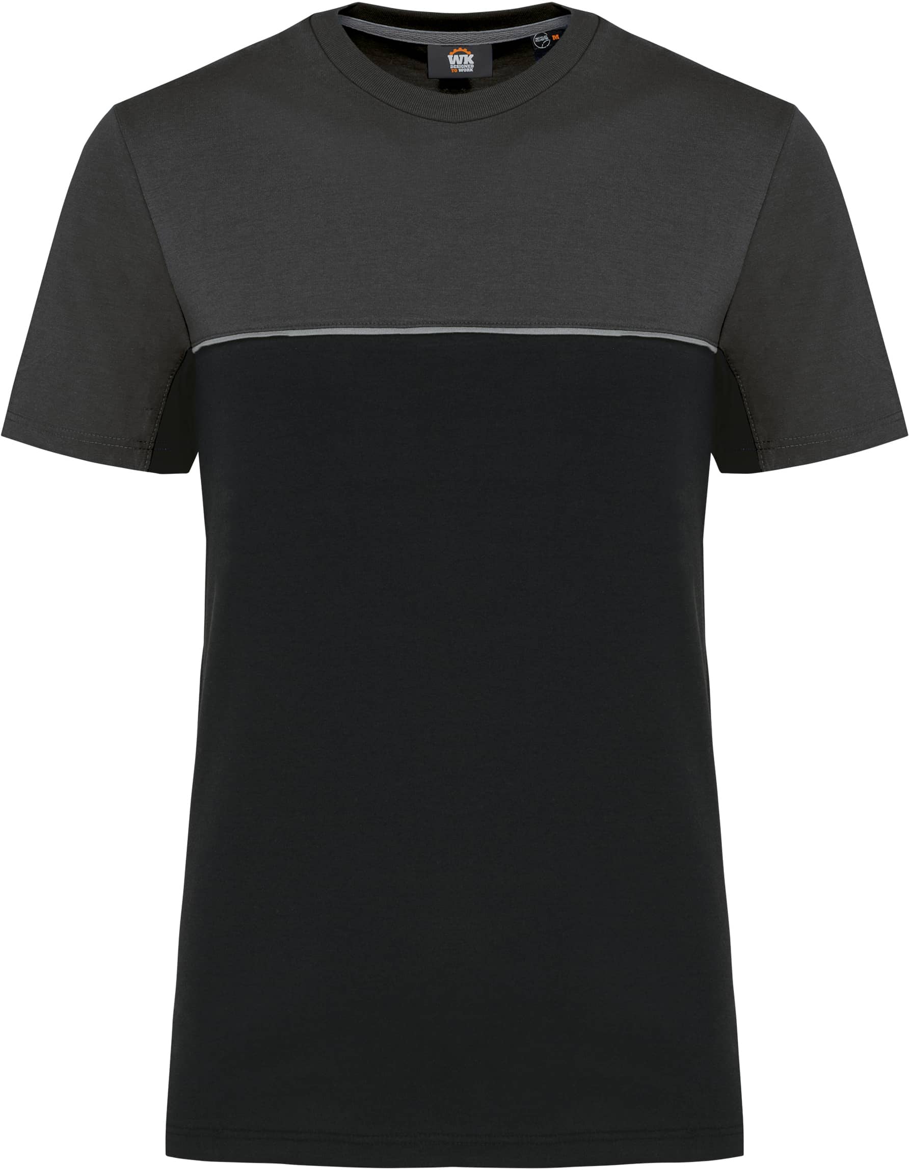 Zweifarbiges umweltfreundliches Unisex-T-Shirt mit kurzen Ärmeln