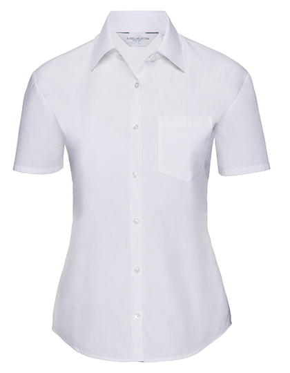 Ladies' Short Sleeve Classic Polycotton Poplin Shirt