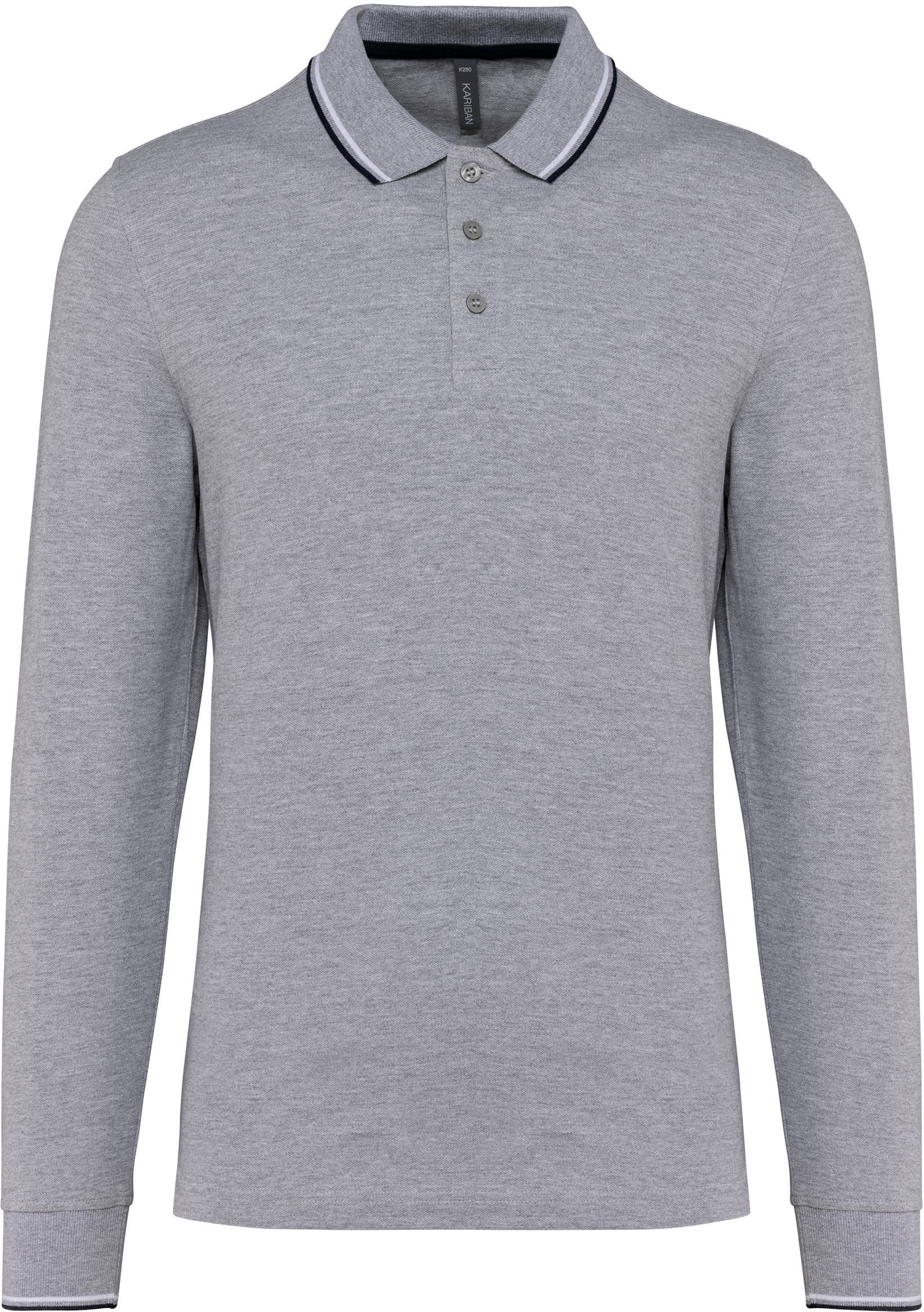 Langarm-Polohemd aus Piqué für Herren