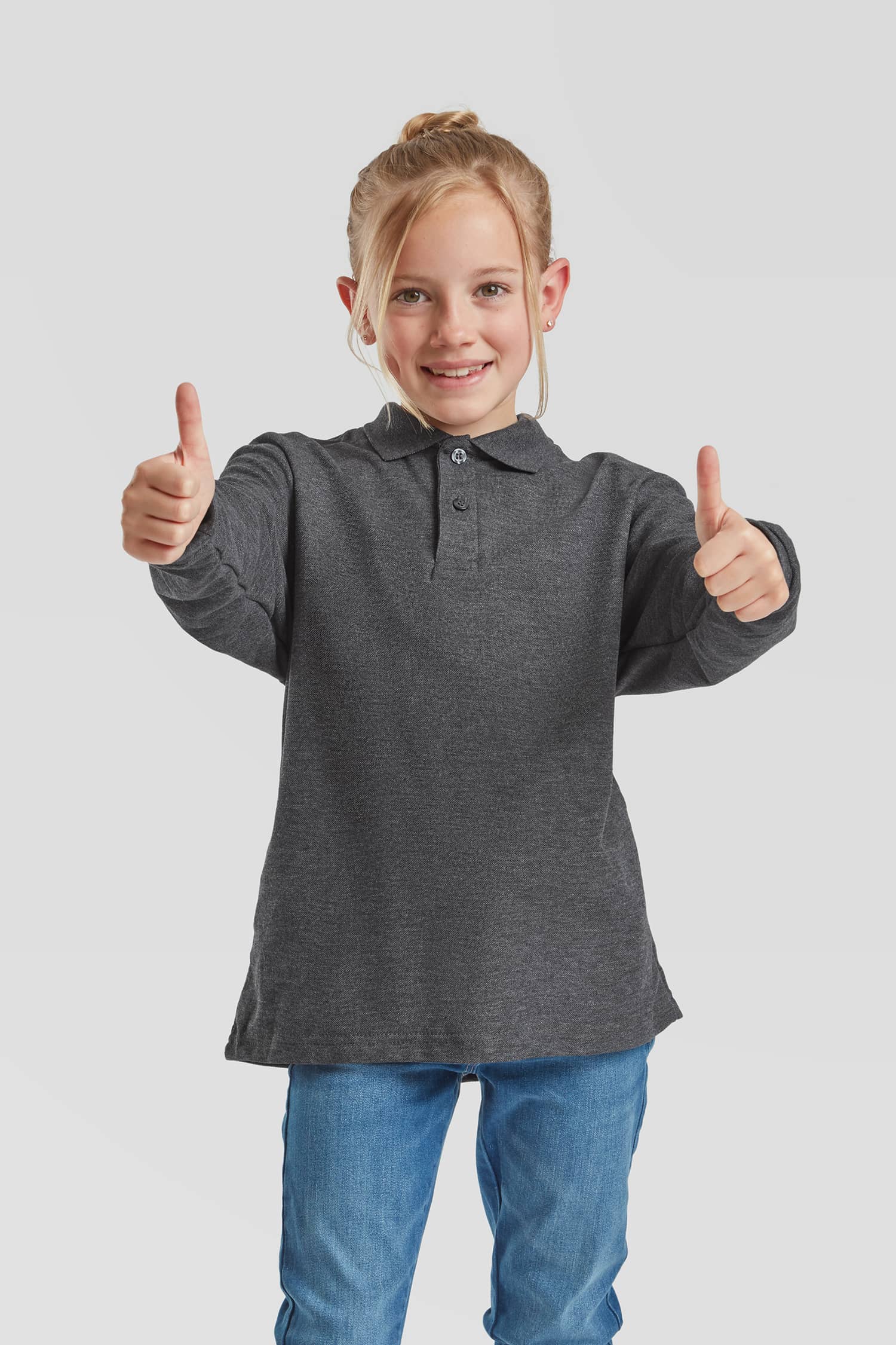 Kids´ Long Sleeve 65/35 Polo