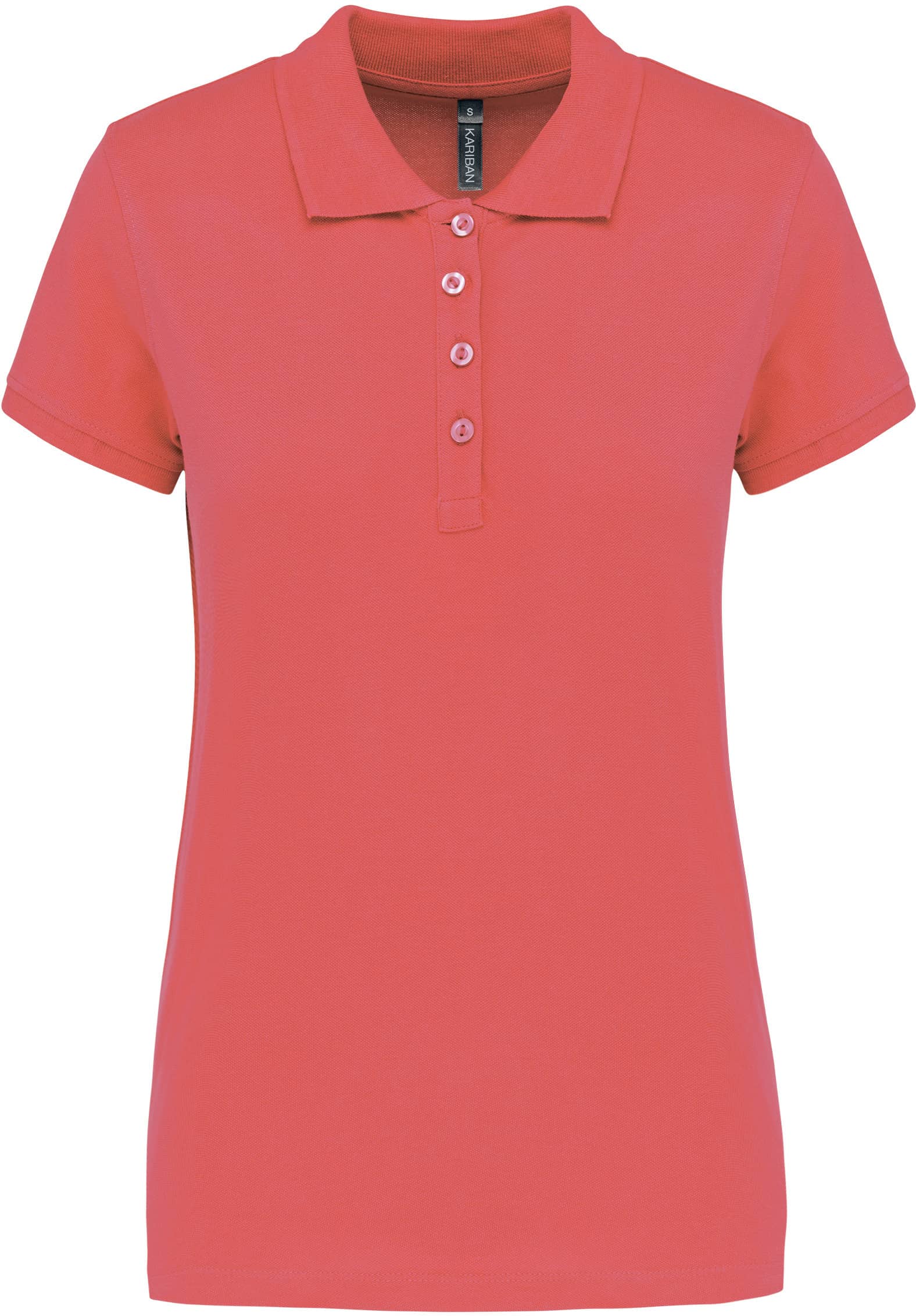Damen Kurzarm-Poloshirt. Baumwollpiqué.