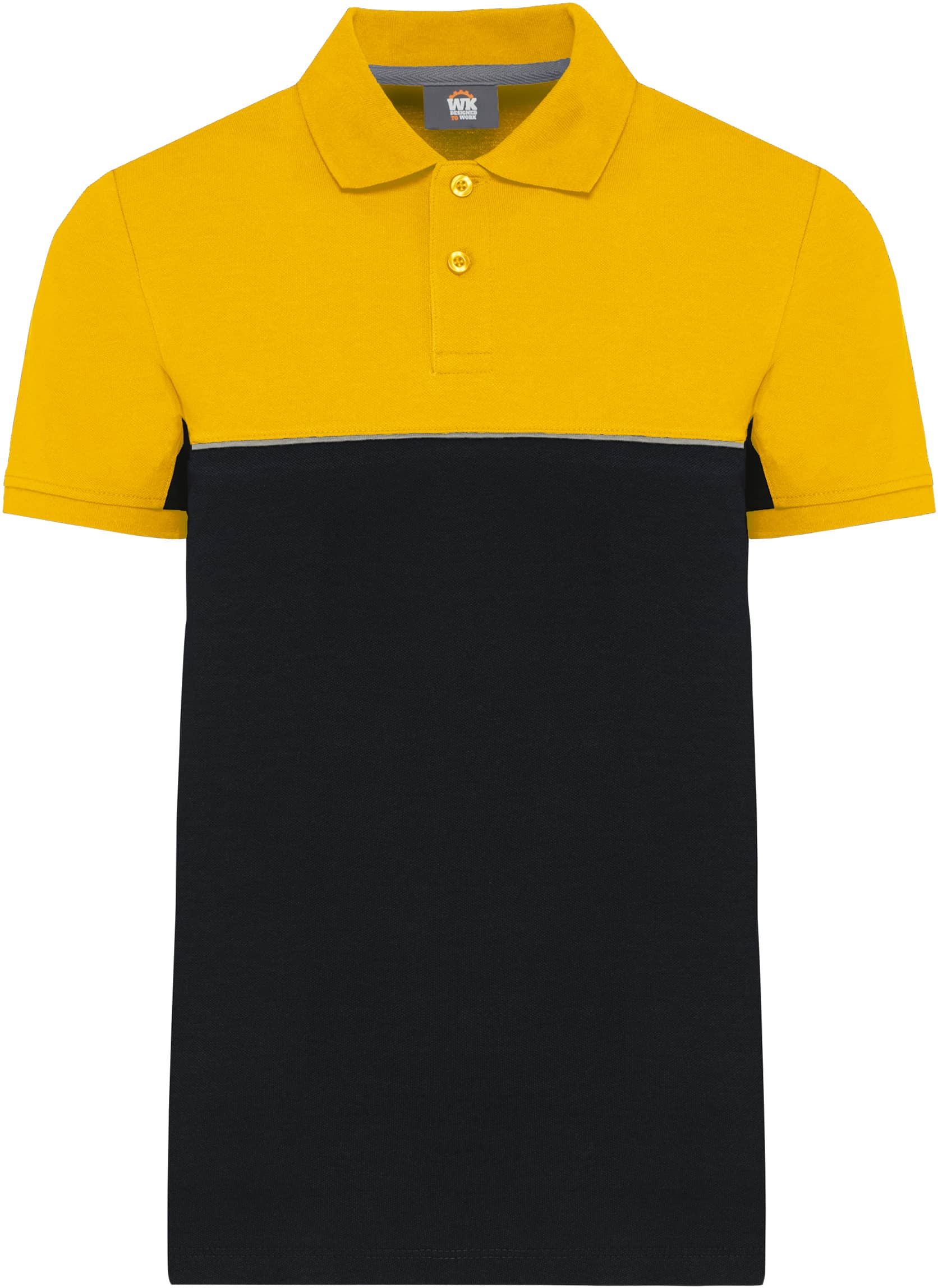 Zweifarbiges Kurzarm-Unisex-Polohemd