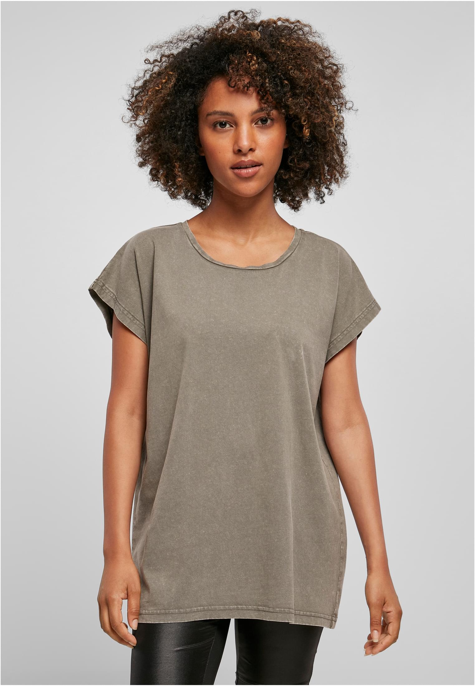 Ladies´ Acid Washed Extended Shoulder Tee