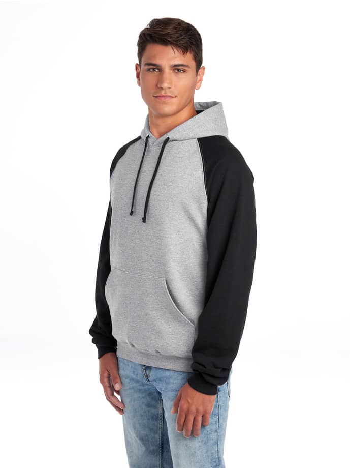 Nublend® Colour-Block Raglan Hooded Sweatshirt