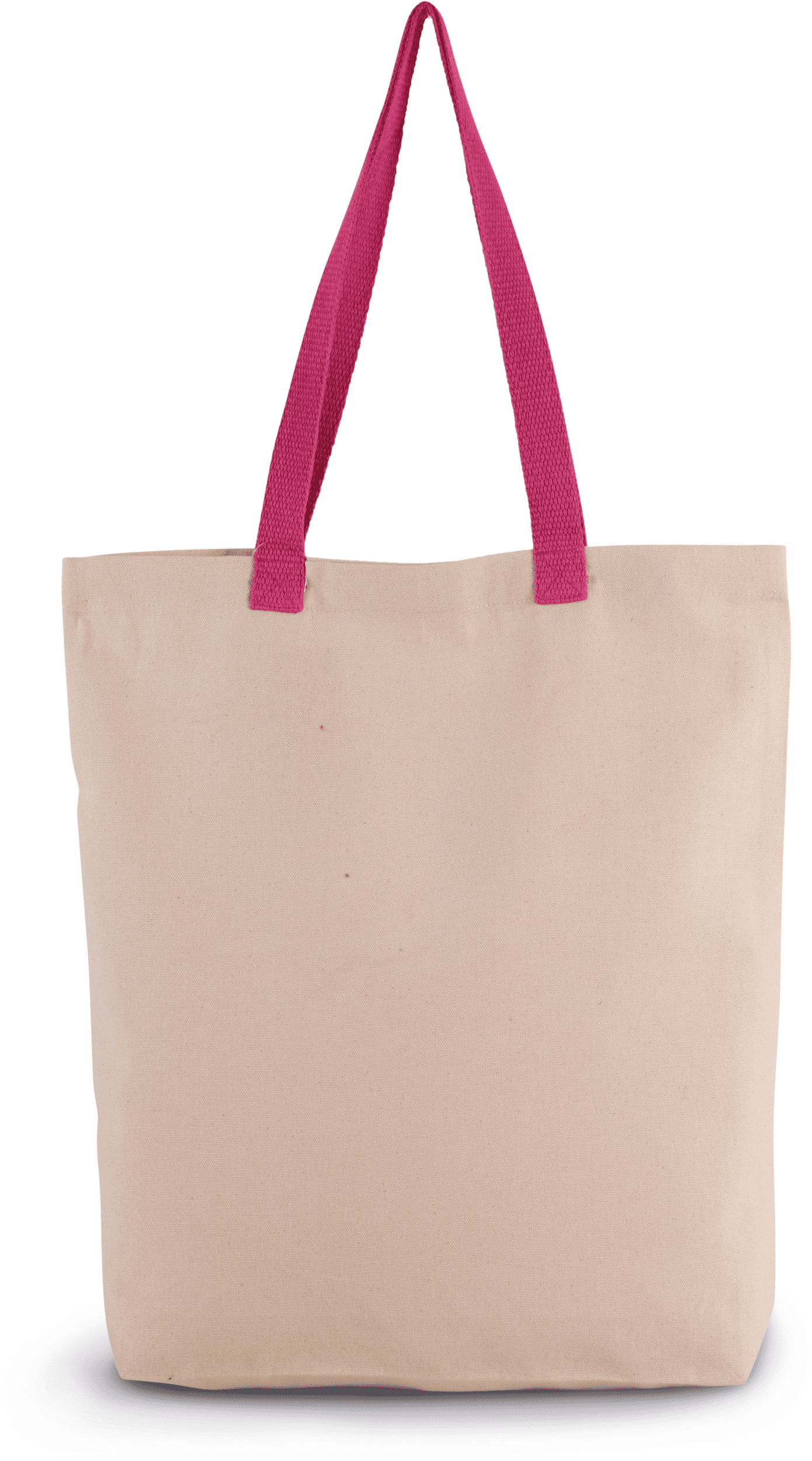 Shoppingtasche mit Seitenfalte und kontrastfarbenem Griff