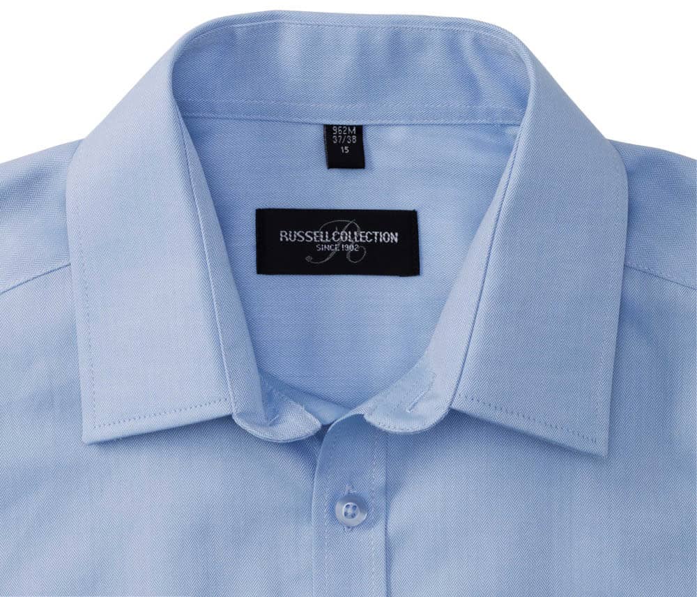 Men's Long Sleeve Tailored Herringbone Shirt