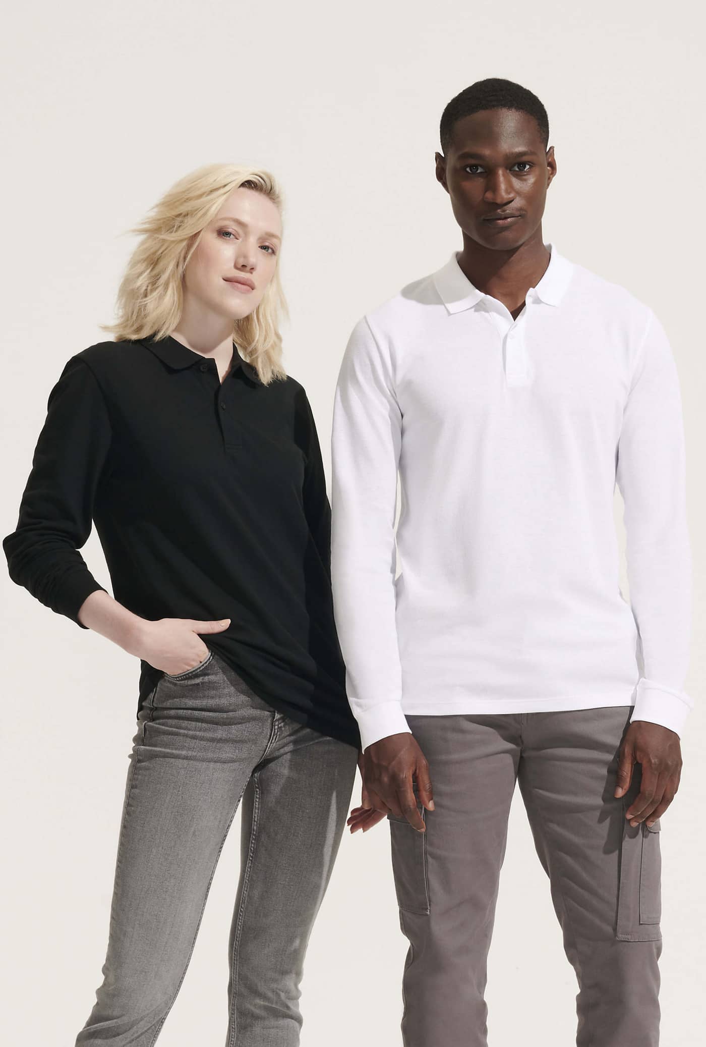 Unisex Long Sleeve Polo Shirt Planet