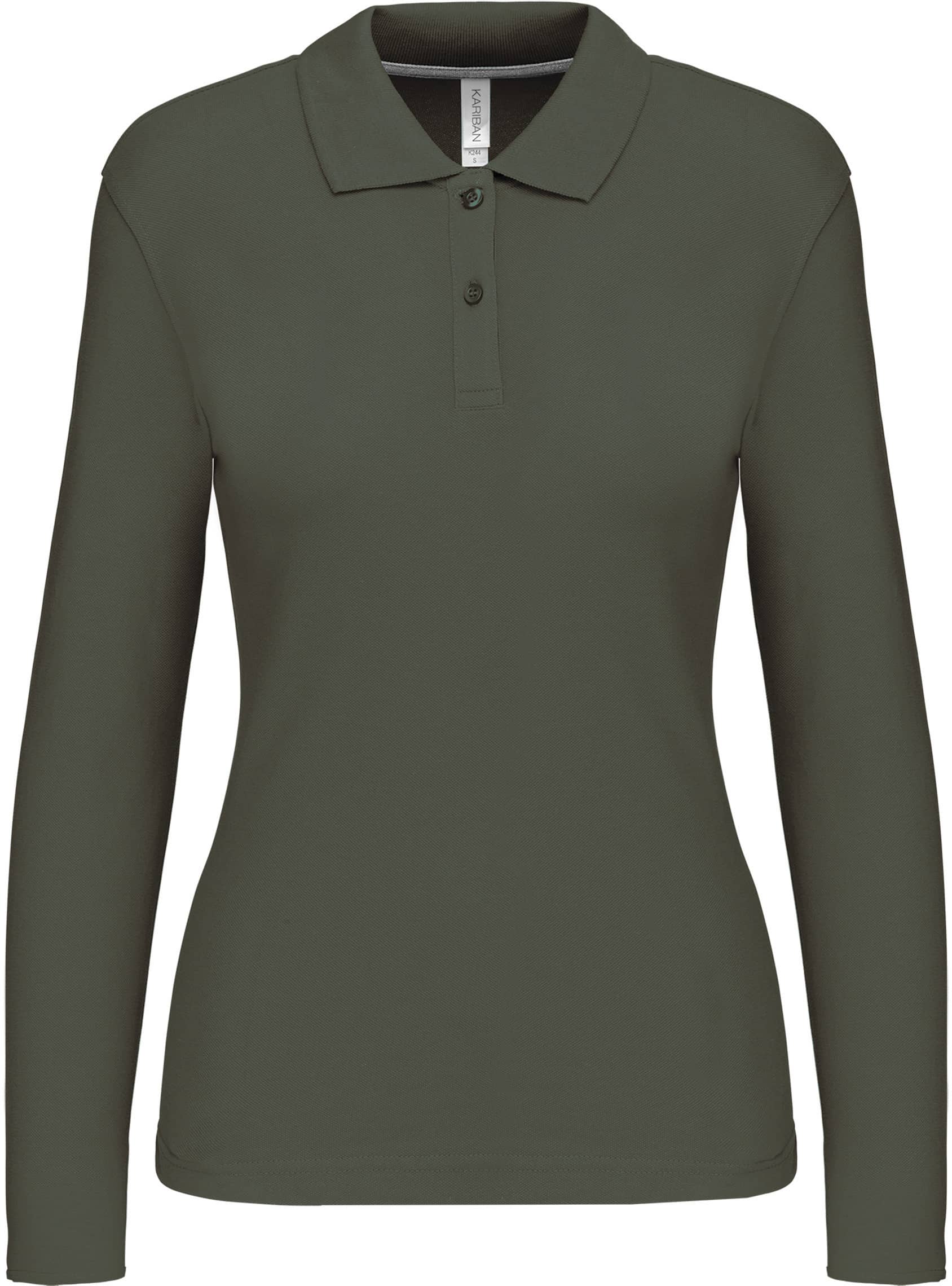 Damen Piqué Poloshirt Langarm
