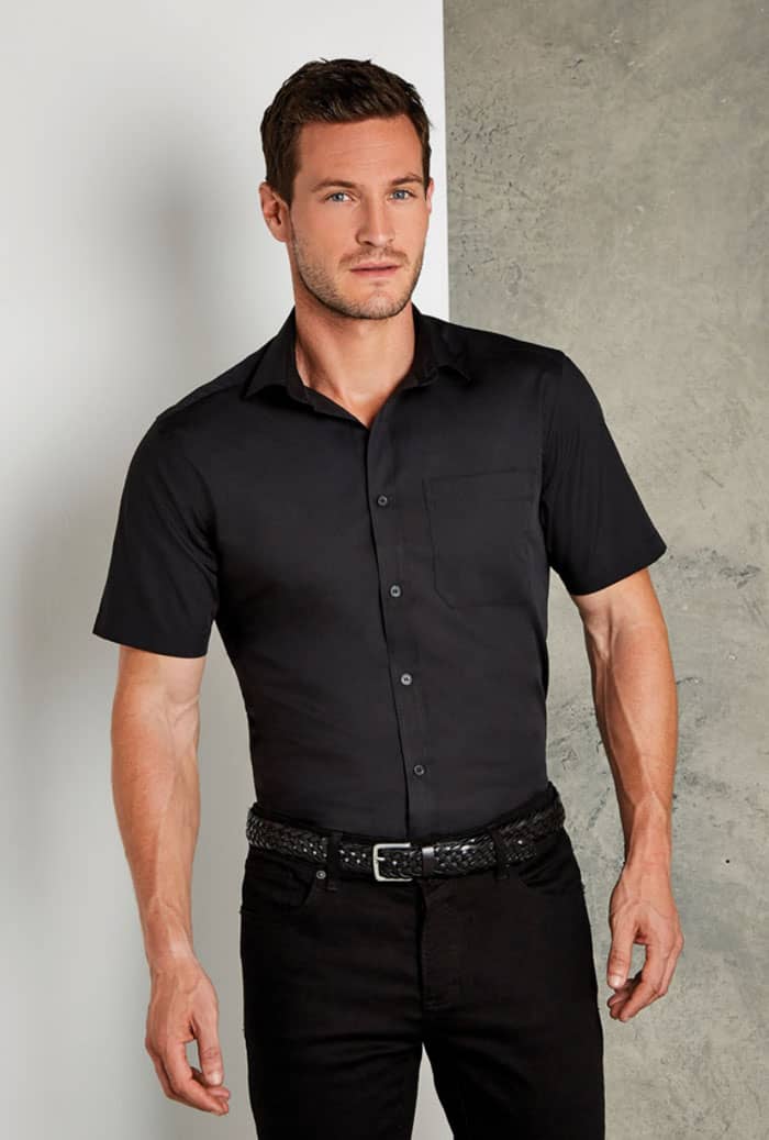 Men´s Tailored Fit Poplin Shirt Short Sleeve