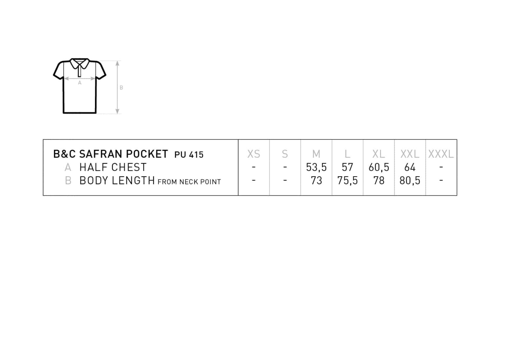 Unisex Polo Safran Pocket